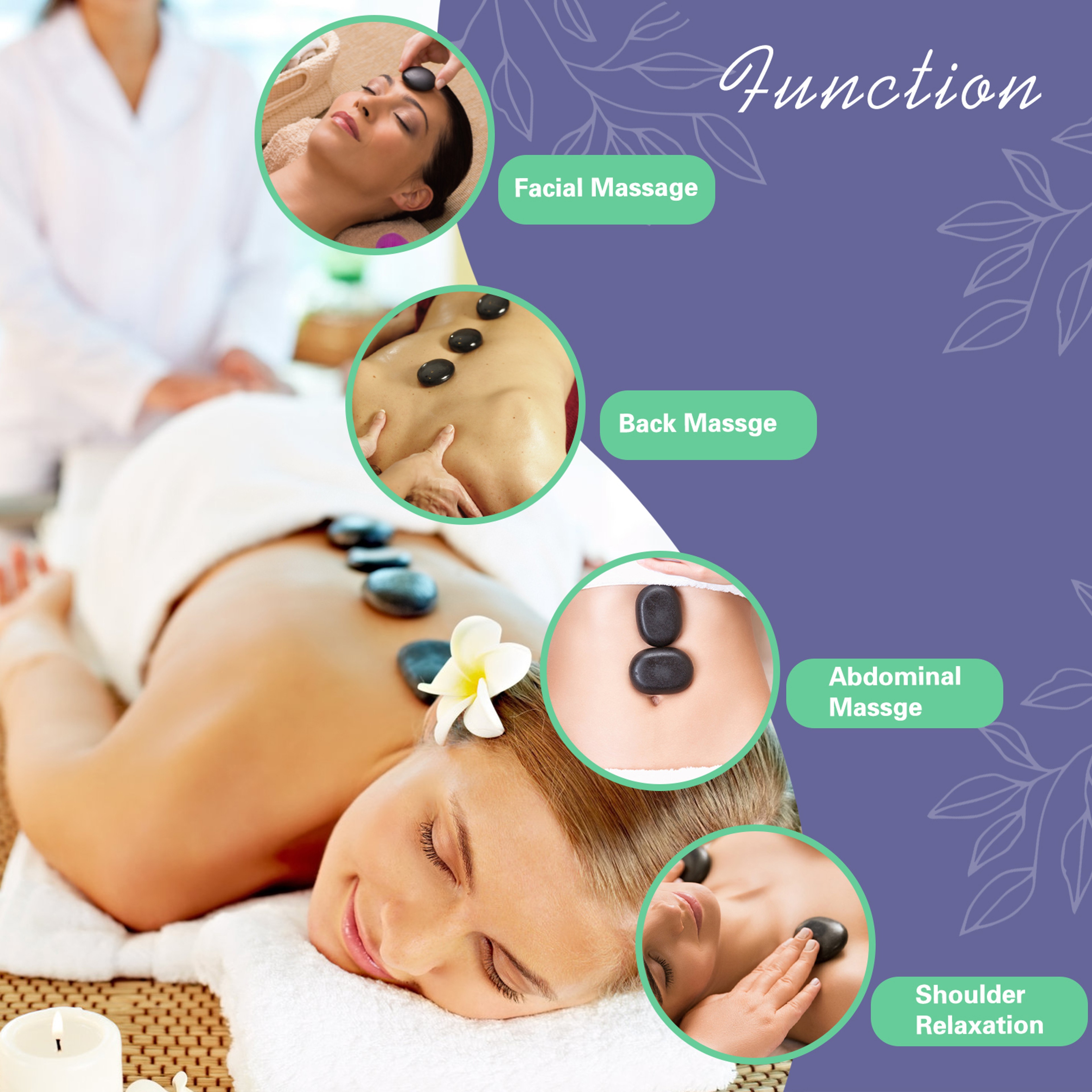 Professional Spa Massage Tool Hot Stone Massage Set With Temperature Adjustment Hot Stone Massage S 5
