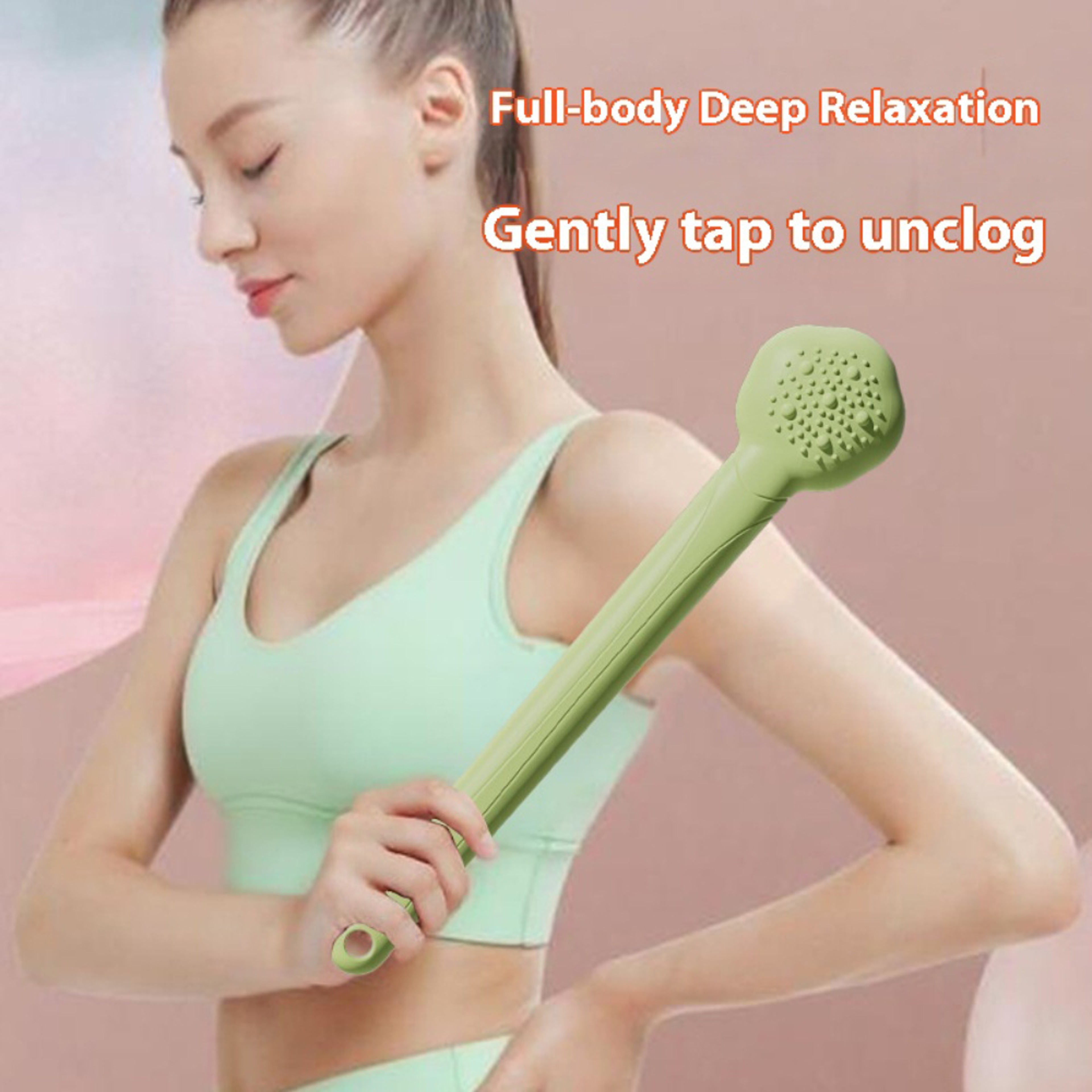 Therapy Meridian Pat Stick, Handheld Massage Hammer, Acupoint Massager, Stress Reduction Back Relief, Arm Massages – view 2