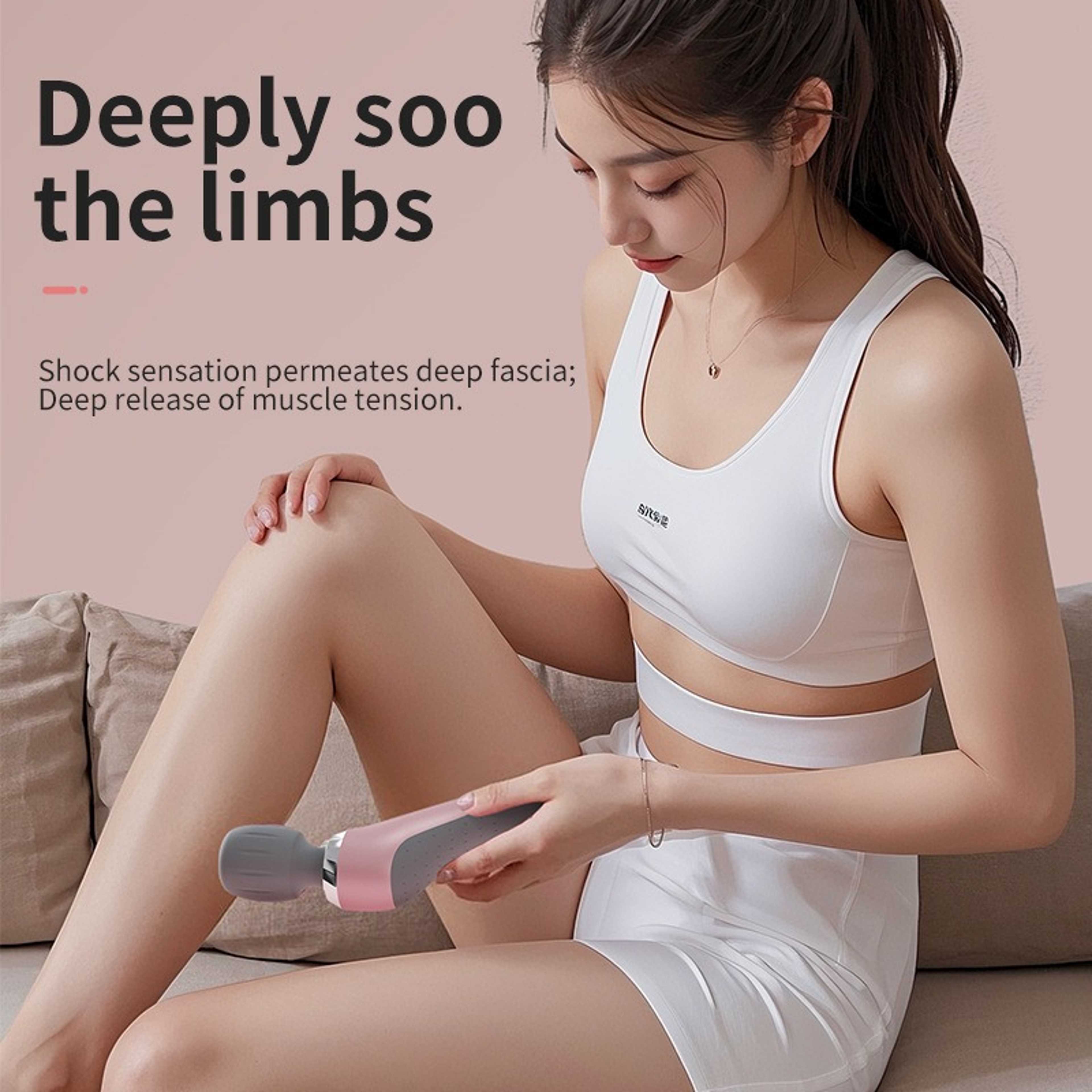 USB Rechargeable Portable Massage Gun 5 Speed Adjustable Fascia Gun Deep Tissue Full Body Muscle Ma 2