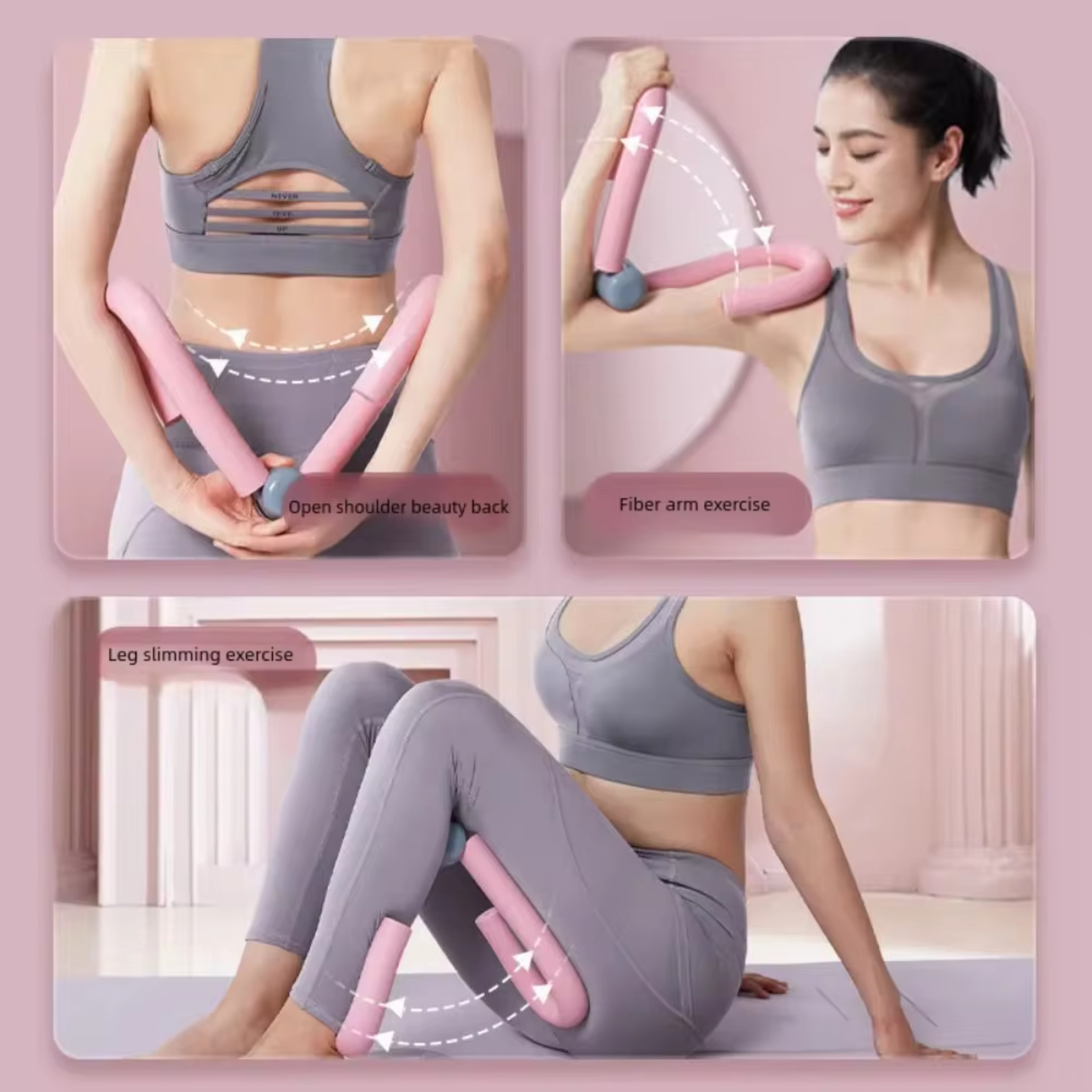 Body Leg Arm Muscle Trainer for Women, Pelvic Floor Exerciser, Thigh Slimming Workout, Waist Chest Massage Fitness Tool – view 5