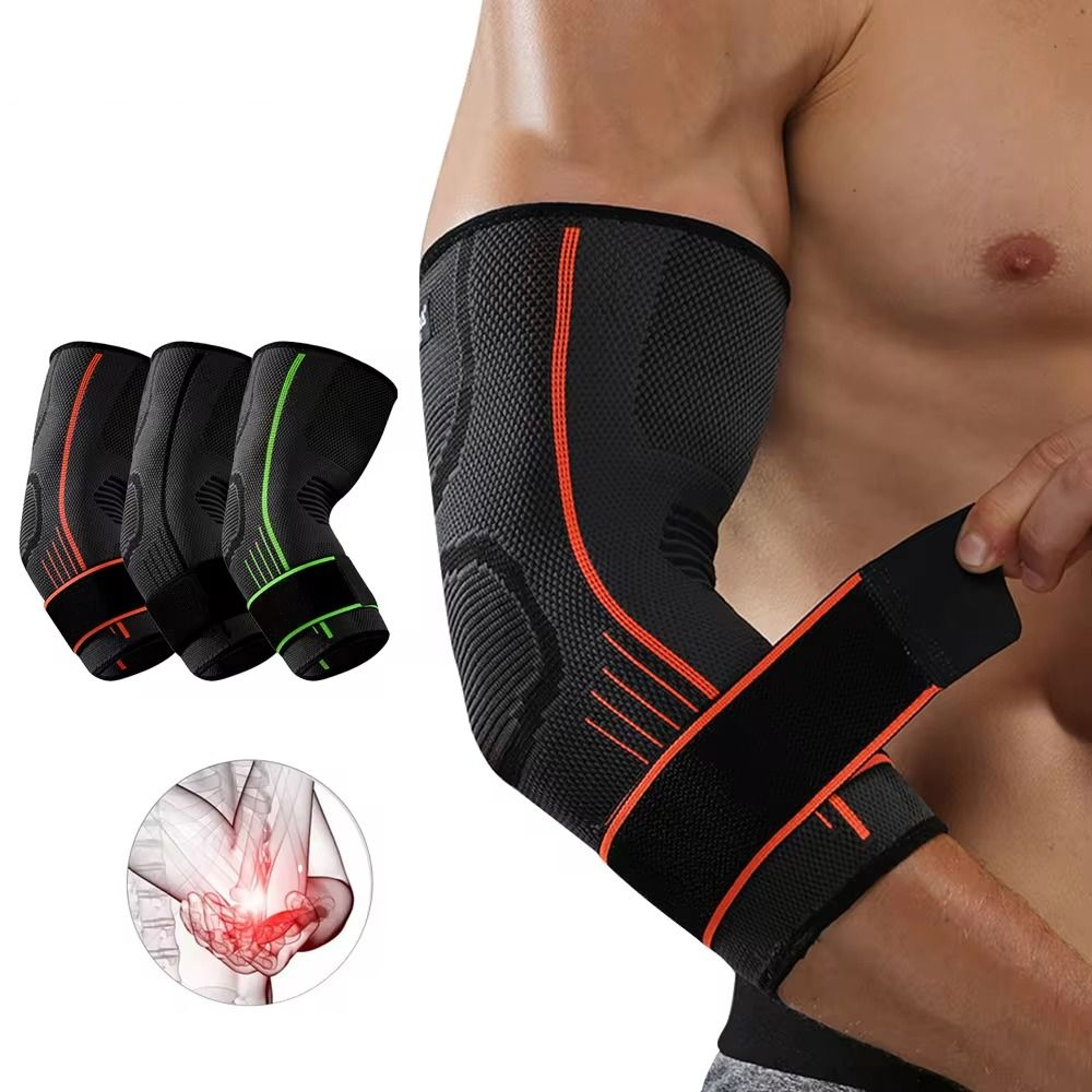 Brace Arm Warmers Elbow Compression Sleeve Support Arthritis Bandage Arm Pads Stretch Safety Access 0