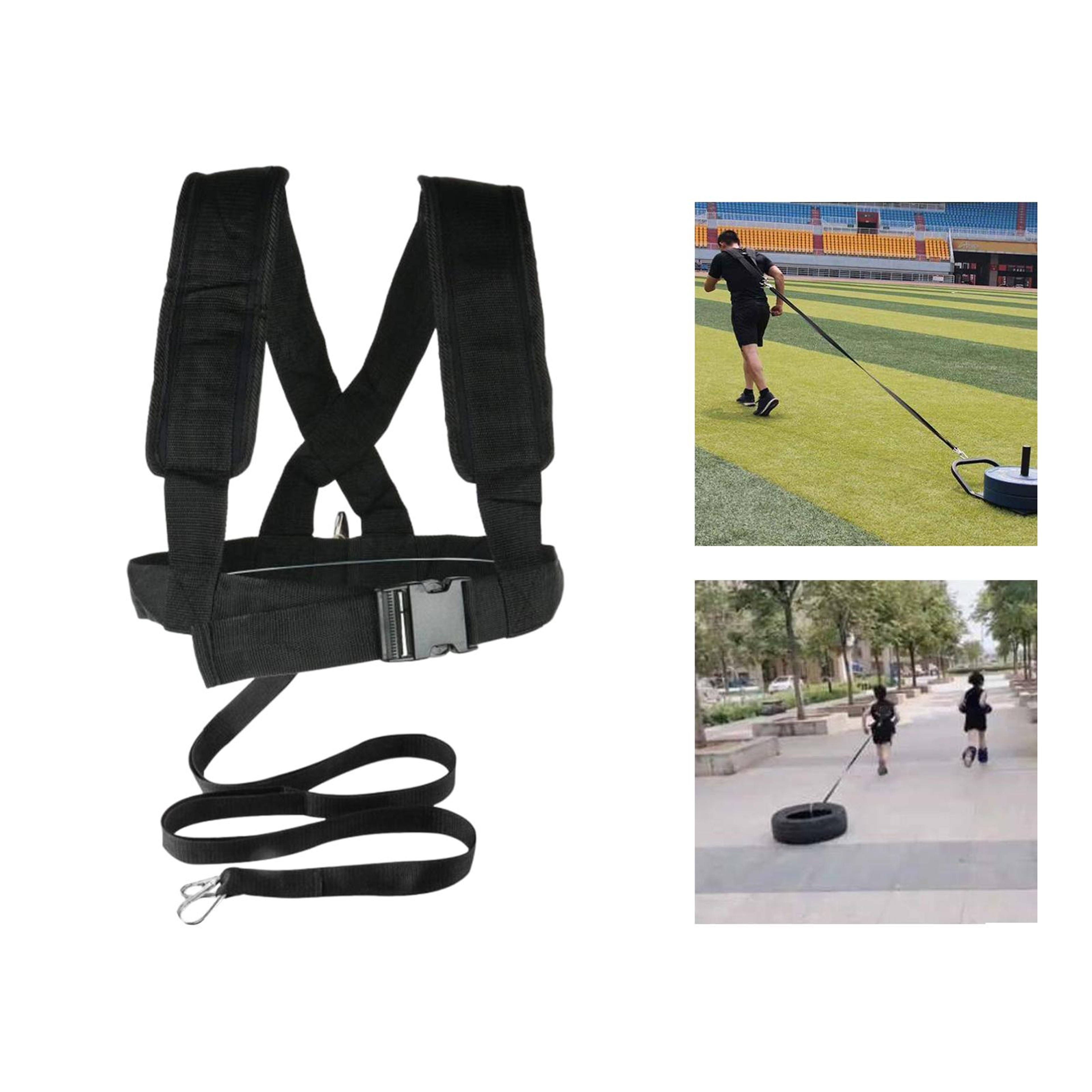 Football Workout Harness Adjustable Speed Straps Resistance Vest Belt Sled Trainer Ski Safety Equip 1