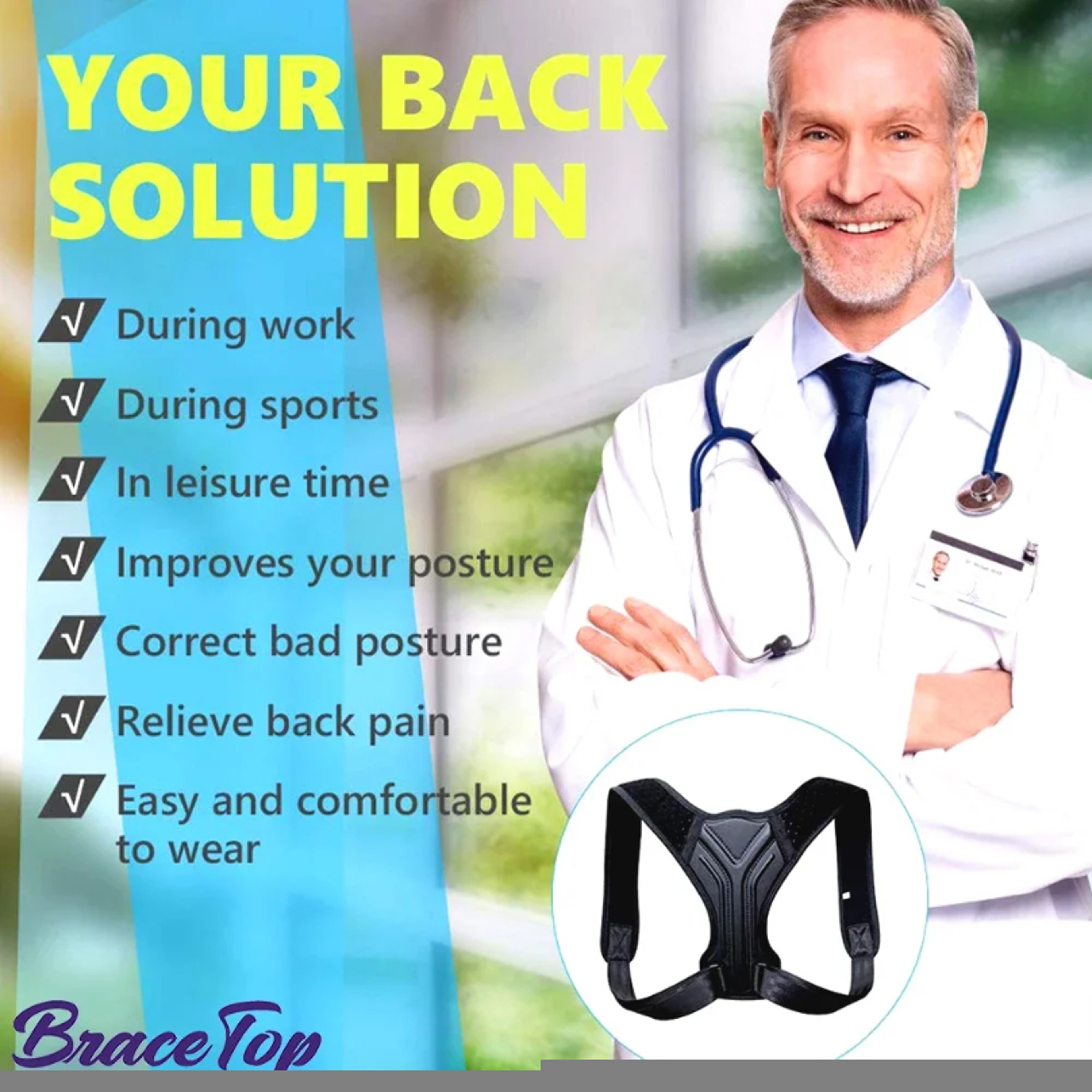 Clavicle Spine Support Belt Adjustable Back Shoulder Posture Corrector Upper Back Neck Brace Reshap 2