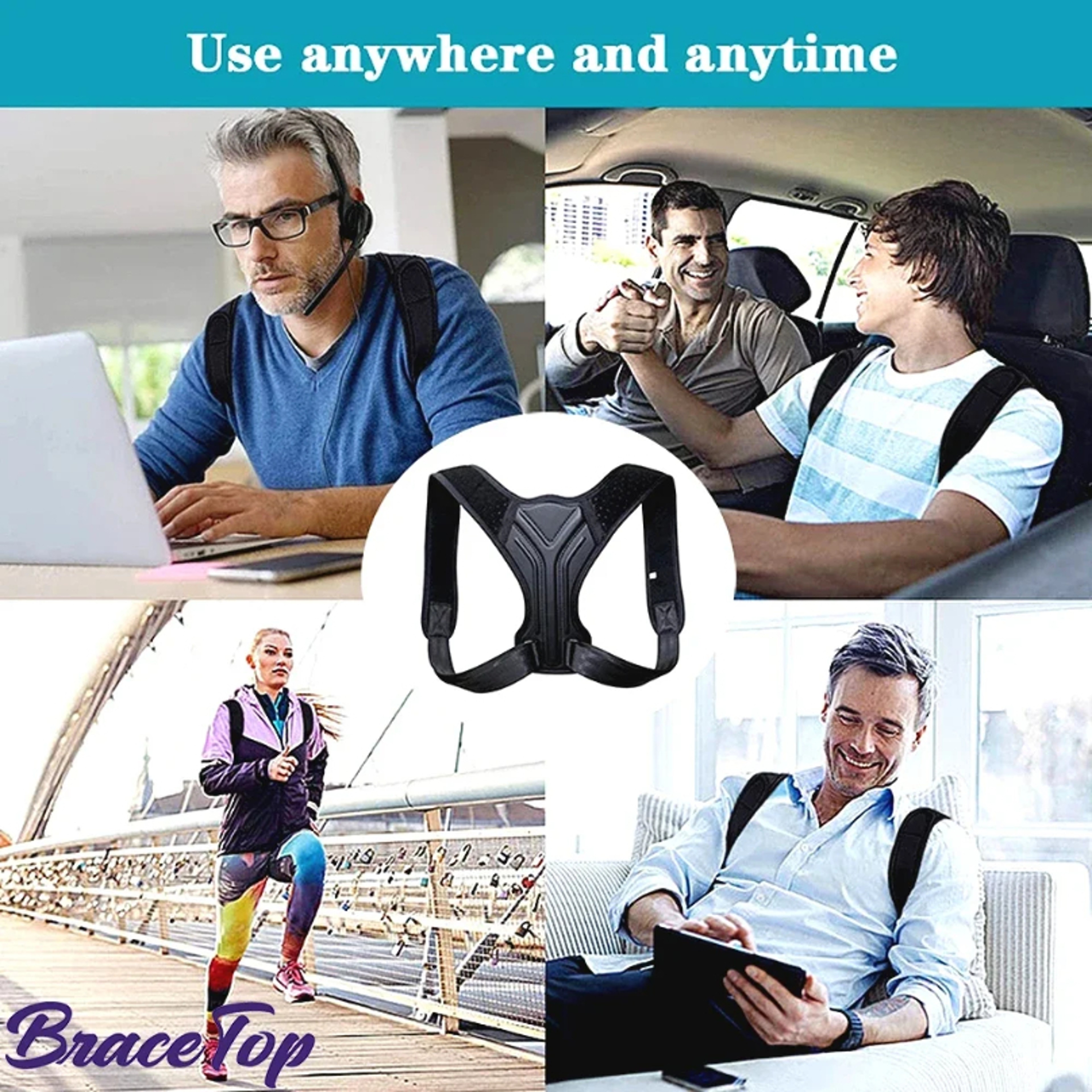 Clavicle Spine Support Belt Adjustable Back Shoulder Posture Corrector Upper Back Neck Brace Reshap 3