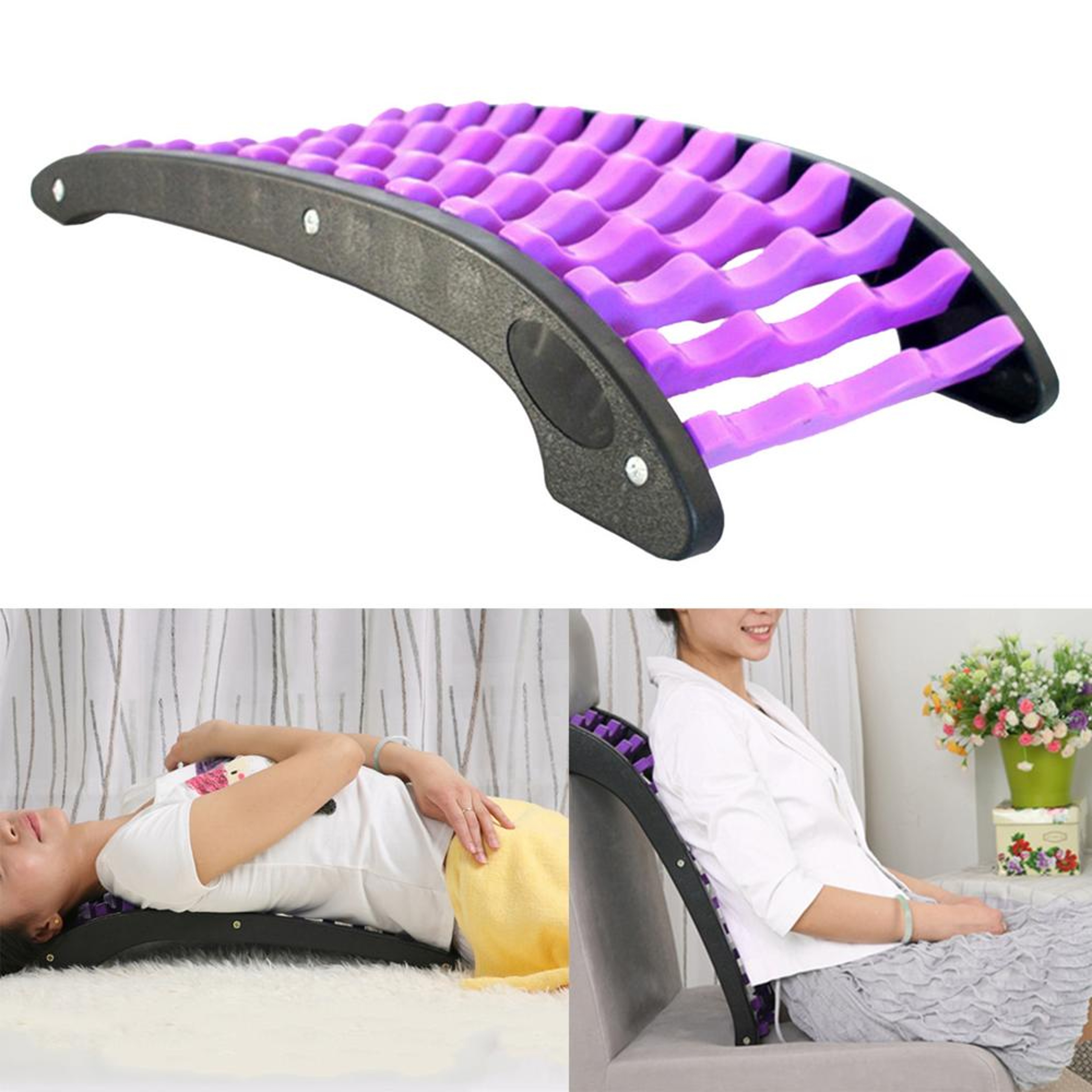 Lumbar Support, Back Massager Stretcher, Spine Pain Relief, Spinal Orthosis, Relaxation Stretch Equipment, Home Fitness – view 3