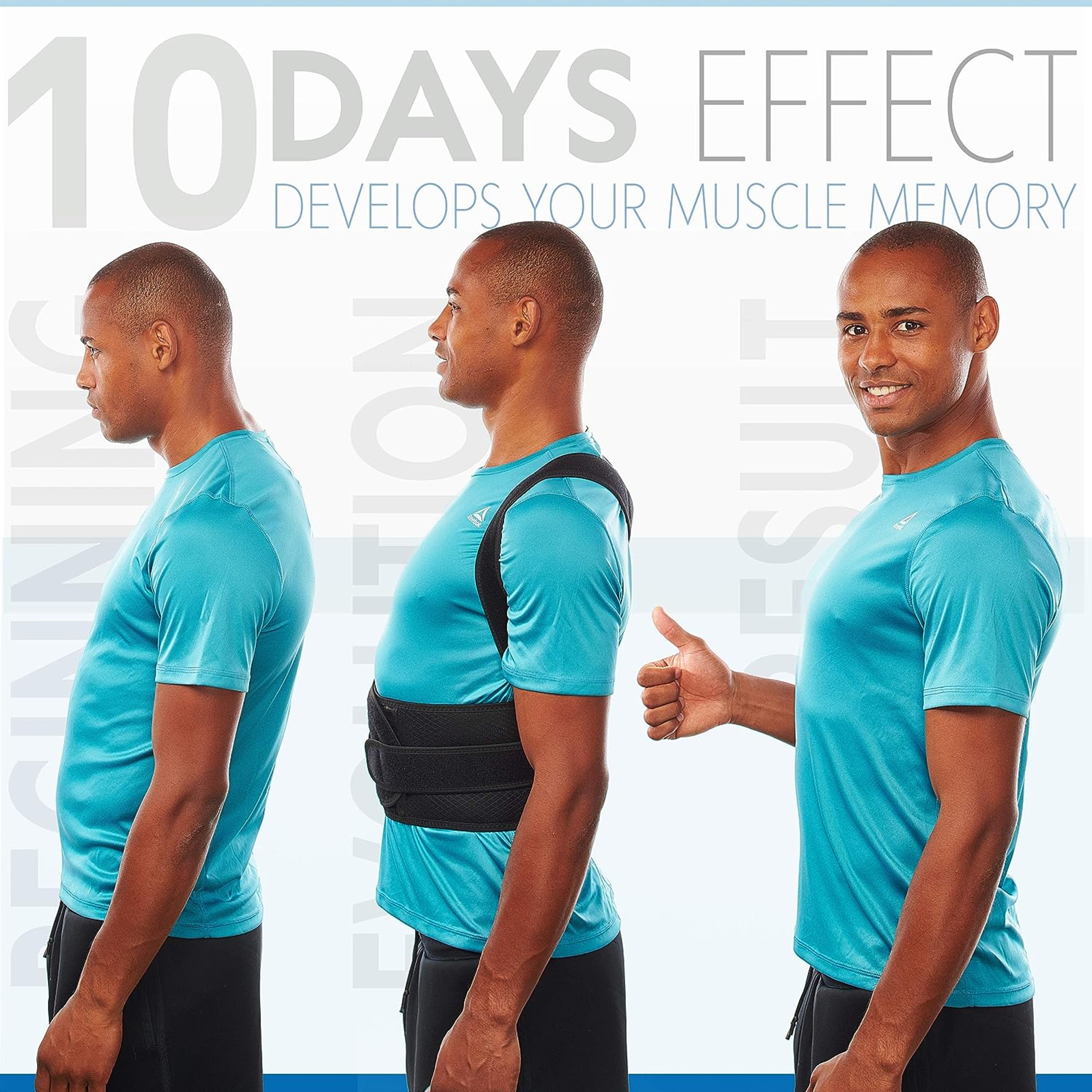 Adjustable Back Brace Posture Corrector, Shoulder Straightener, Full Back Support for Men and Women – view 2