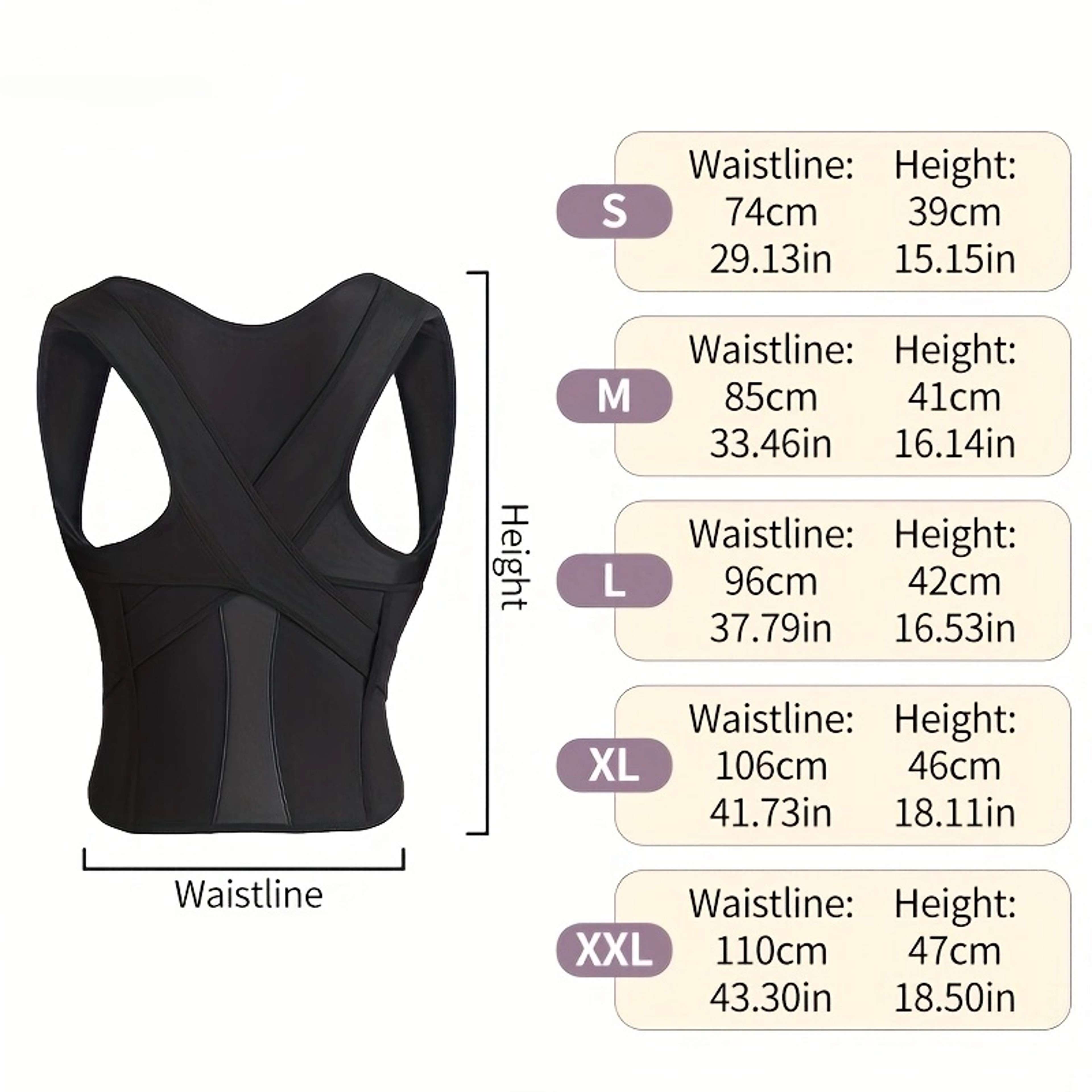 Belt Clavicle Spine Support, Adjustable Back Shoulder Posture Corrector, Upper Back Neck Brace, Reshape Your Body – view 2
