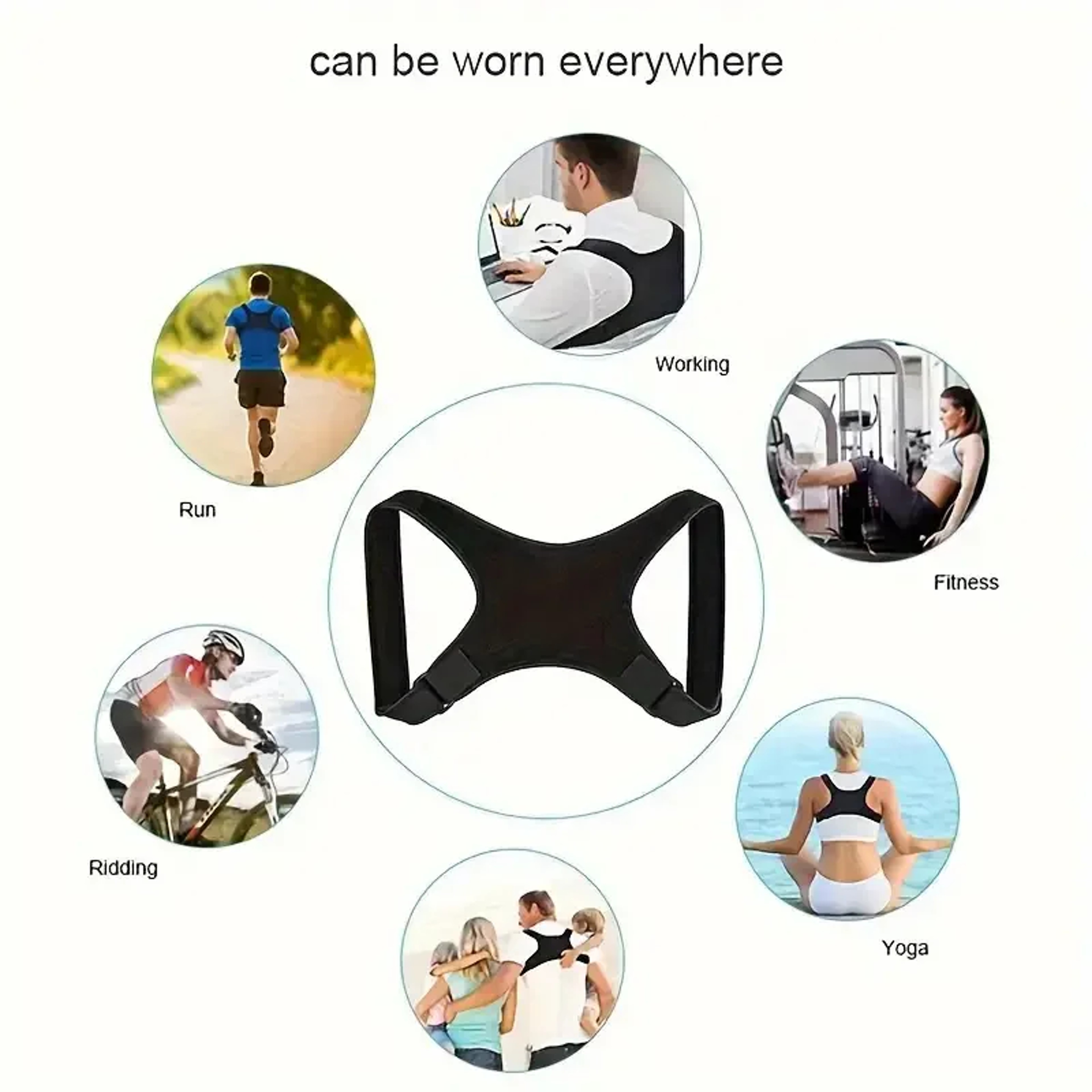 Adjustable Shoulder Brace Straight Holder, Invisible Back Posture Corrector Trainer, Clavicle Support for Adults – view 6