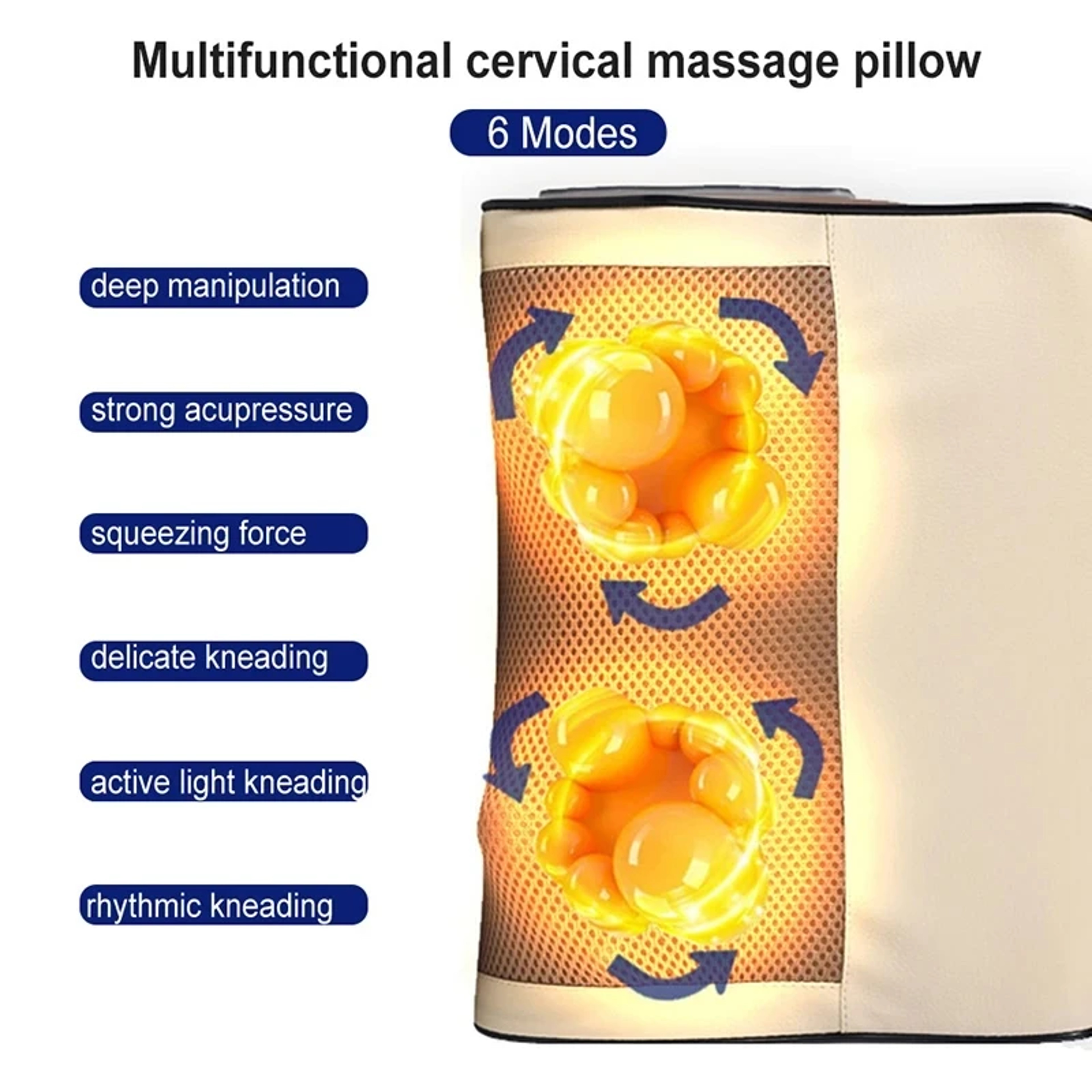 Electric Back and Neck Massager, Infrared Heating Massage Pillow, Deep Tissue Kneading for Shoulder Waist Legs – view 4
