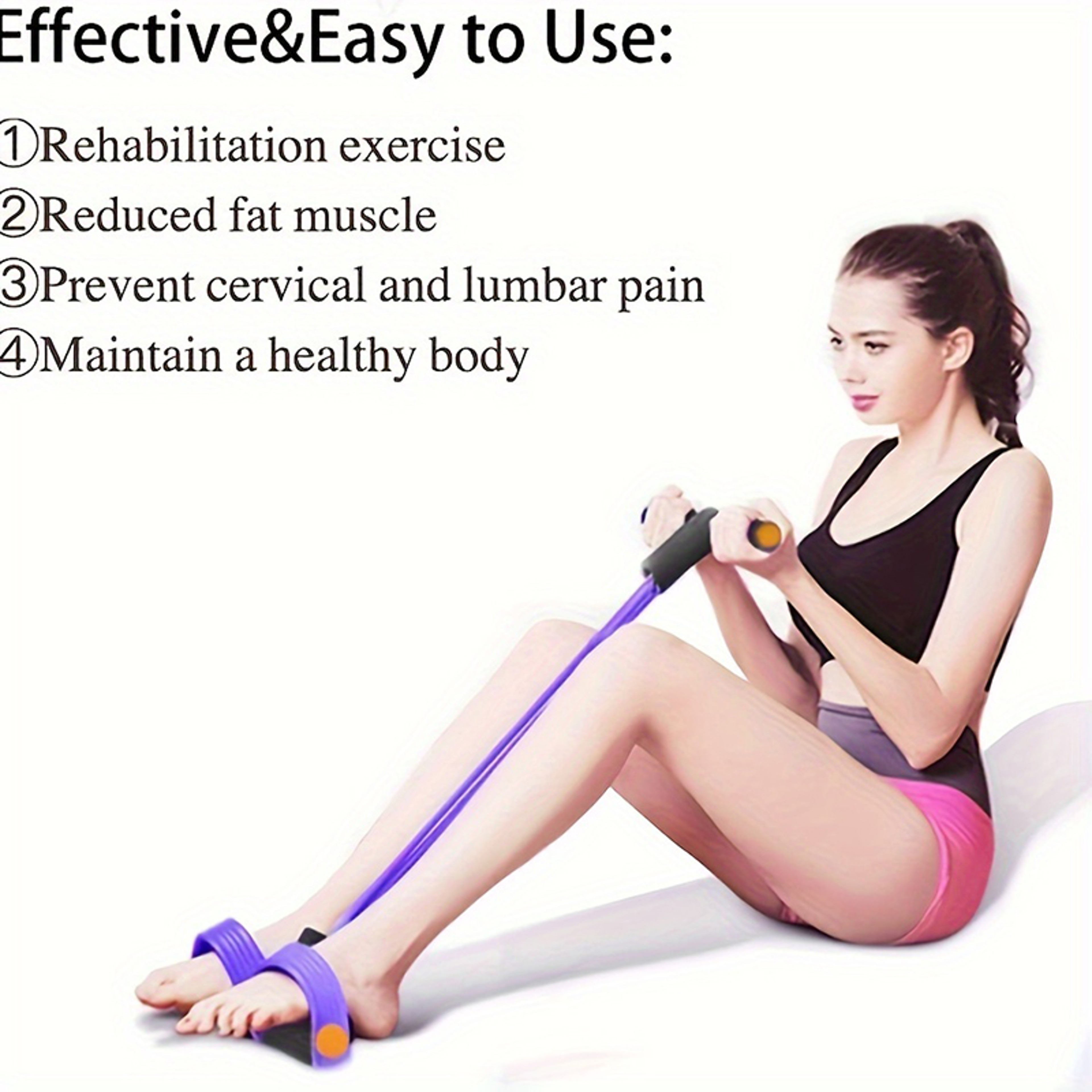 Resistance Band Tension Rope SixTube Tensioner SitUp Assistive Yoga Trainer MultiFunctional Fitness 3