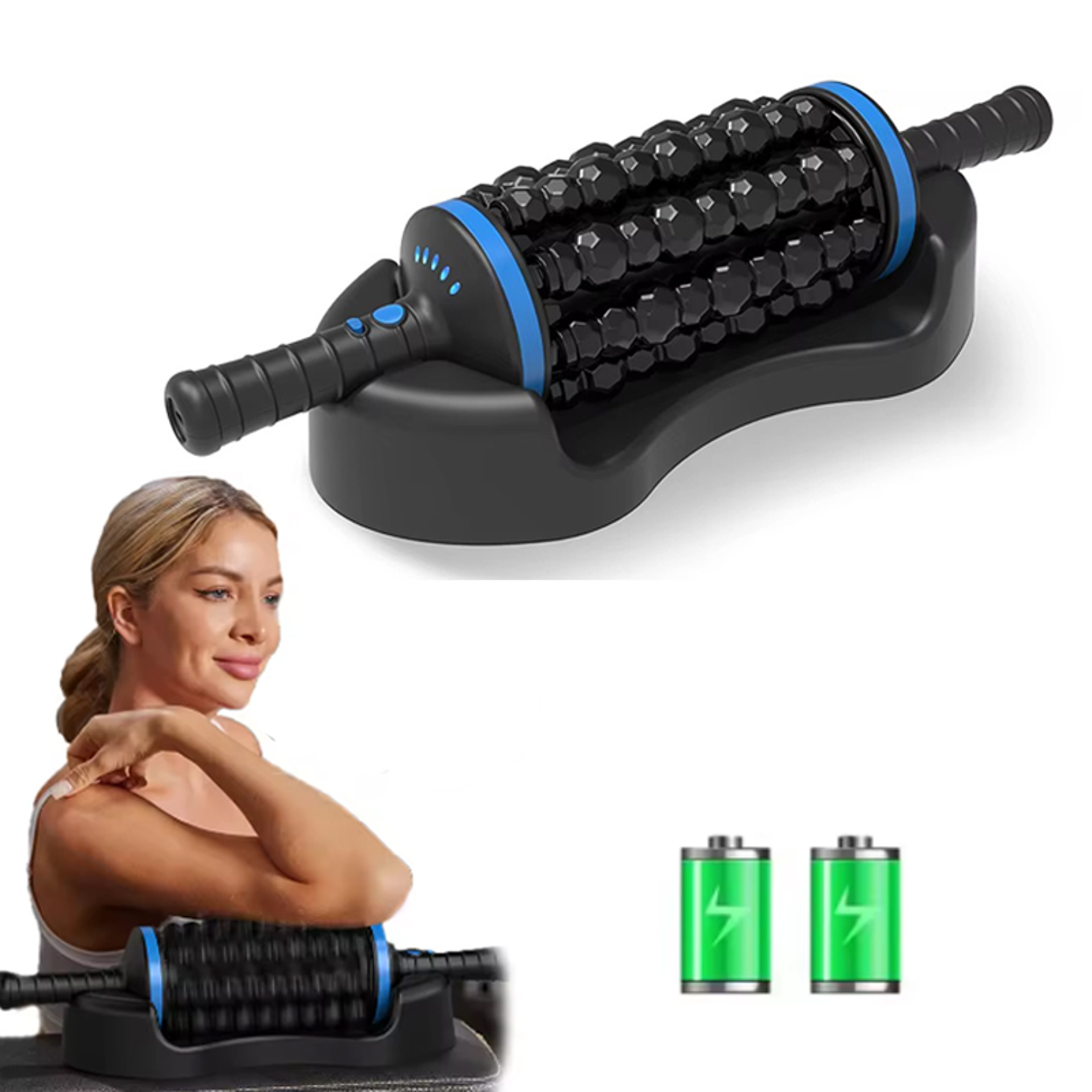 Cordless Roller Body Massager Percussive Relief For Muscle Relaxation Stress Relief Rechargeable Vi 0