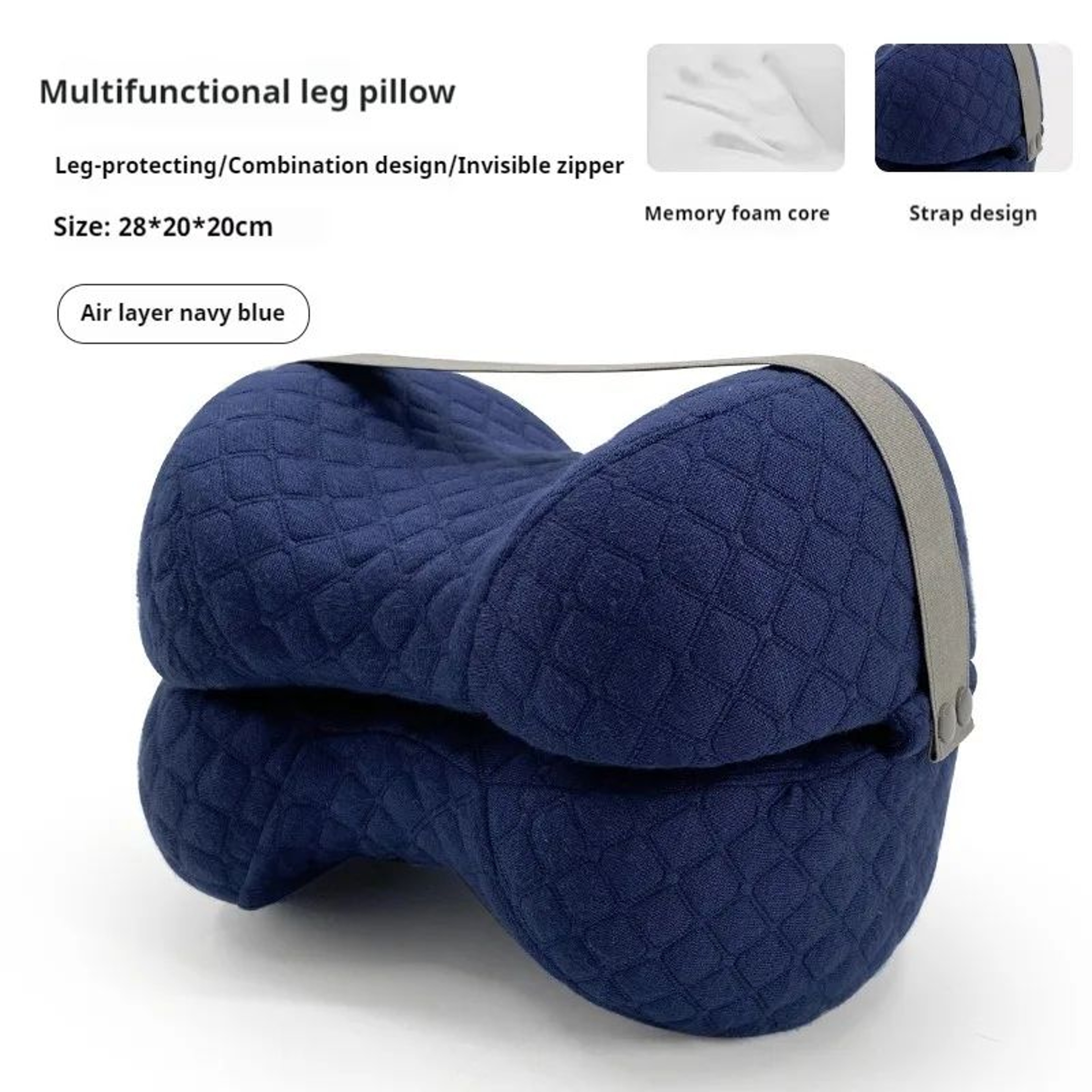 Cooling Memory Foam Leg Pillow For Sciatica Contoured Leg Knee Pillow For Sleeping Back Knee Pain S 4