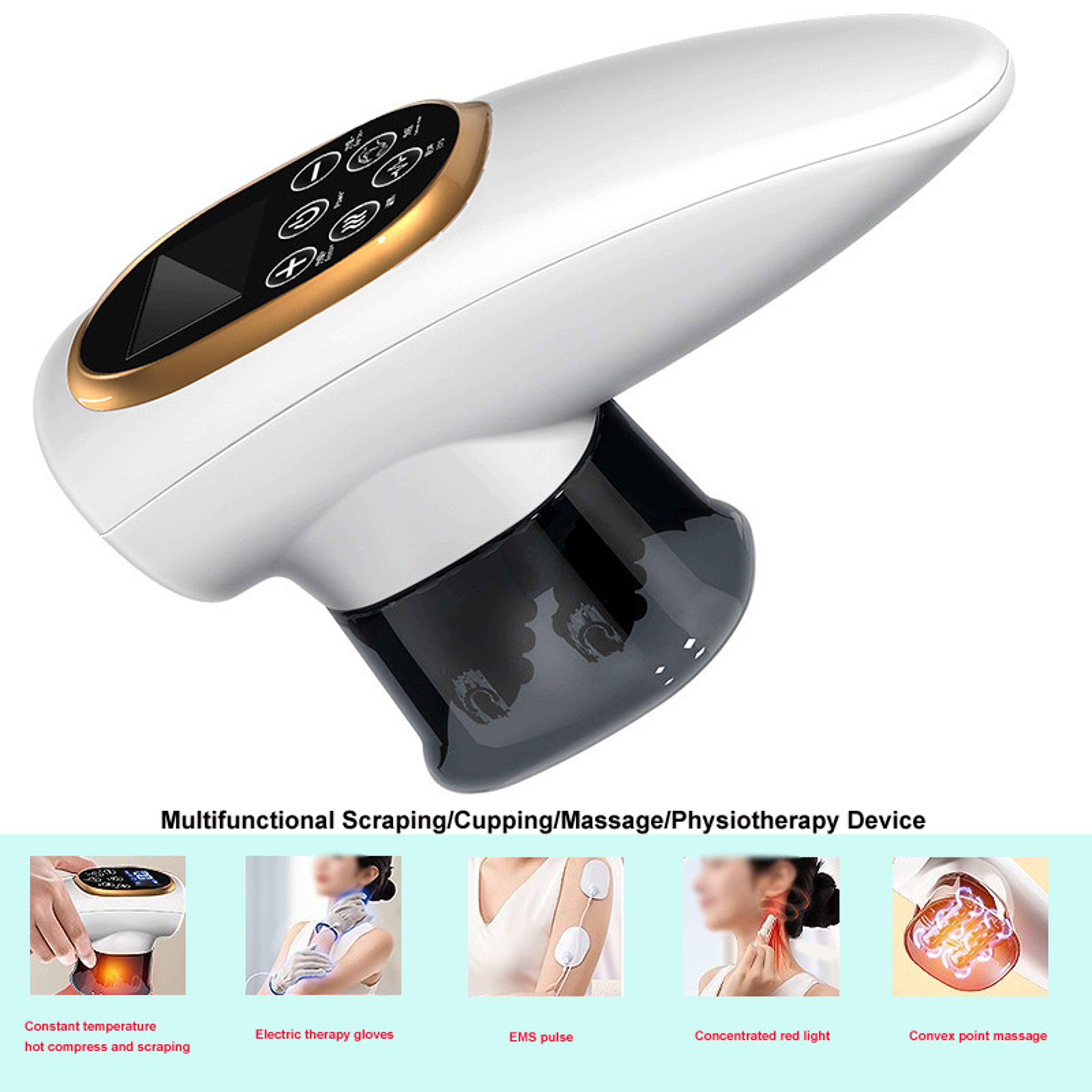 Electronic Muscle Stimulation Machine, Electric Scraping and Cupping Massager, Strong Suction Force Body Relaxation – view 1