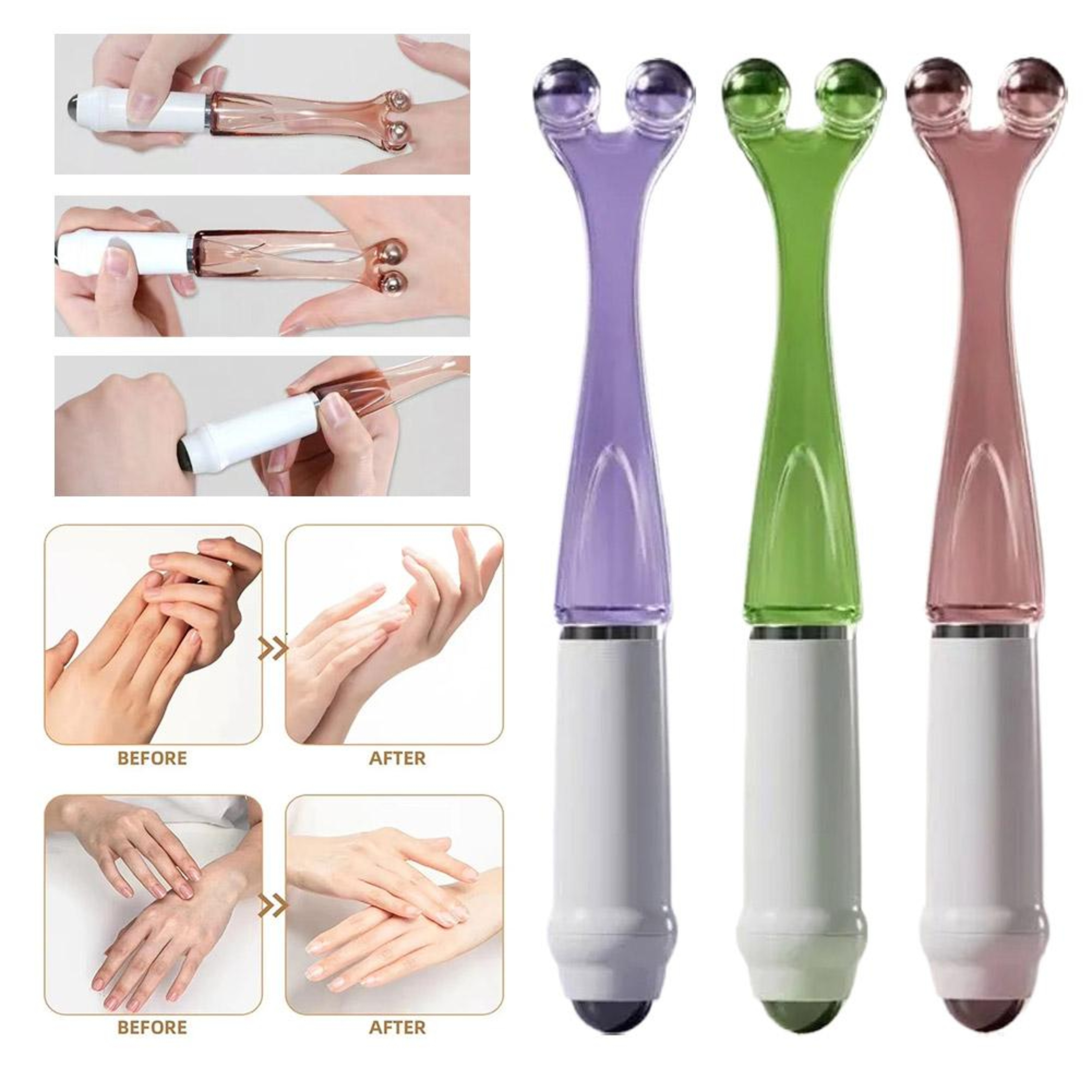 Hand Massage Tool for Fingers Hands Palms, Finger Massager Roller, Relieves Arthritis, Hand Pain and Stress – view 6