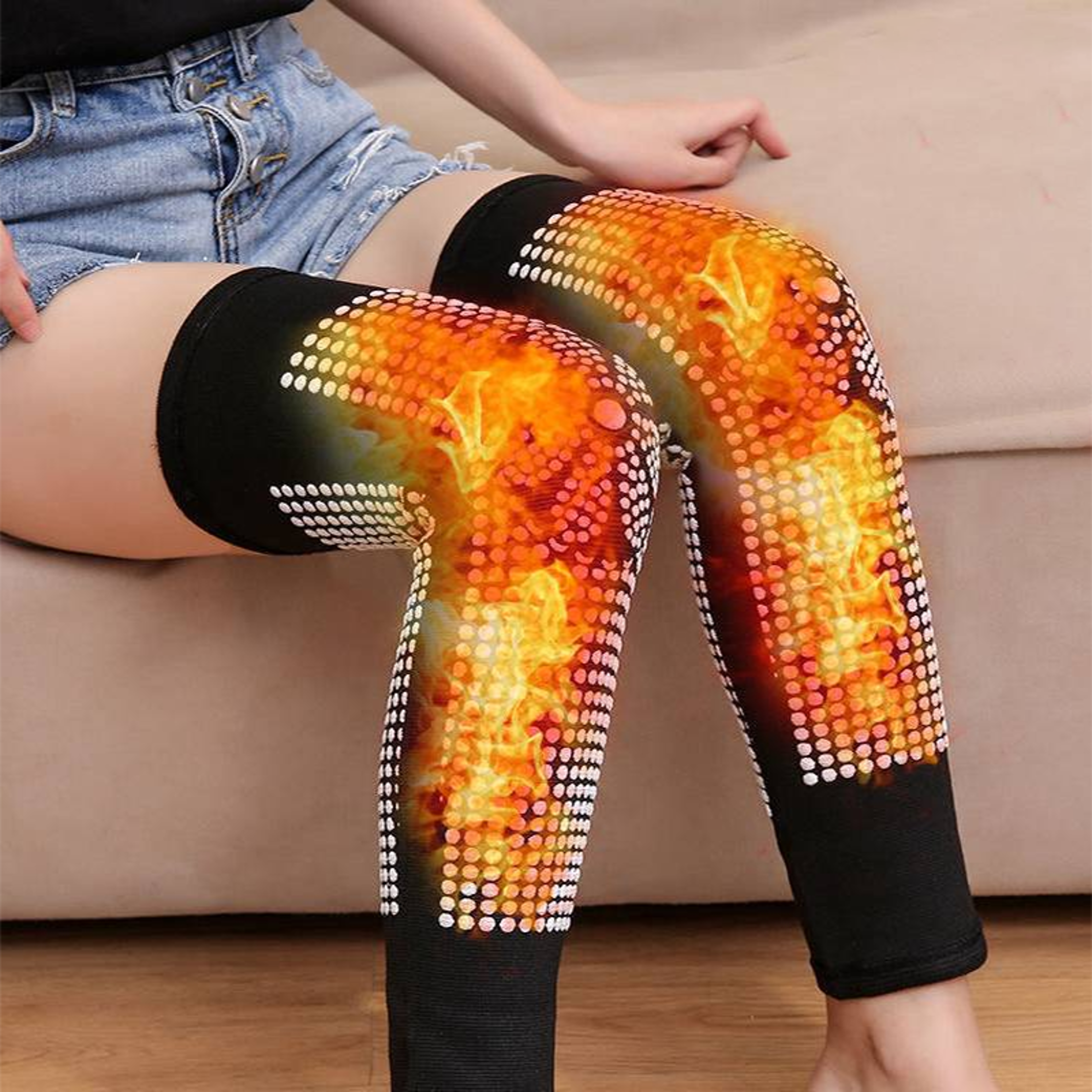 Self Heating Knee Pads, Pair Knee Warm, Knee Support for Arthritis Relief, Tourmaline Therapy, Men and Women – view 1