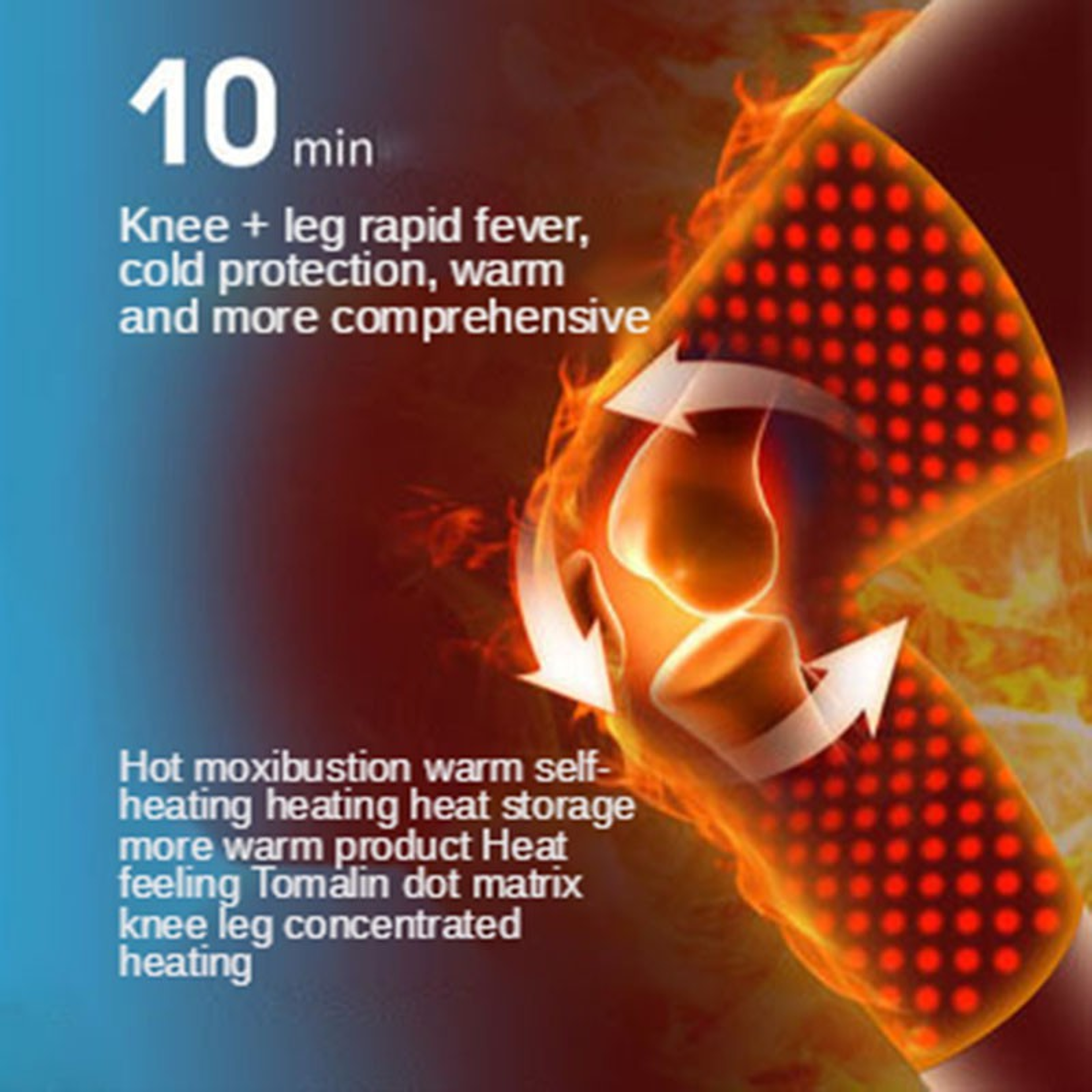 Self Heating Knee Pads, Pair Knee Warm, Knee Support for Arthritis Relief, Tourmaline Therapy, Men and Women – view 2