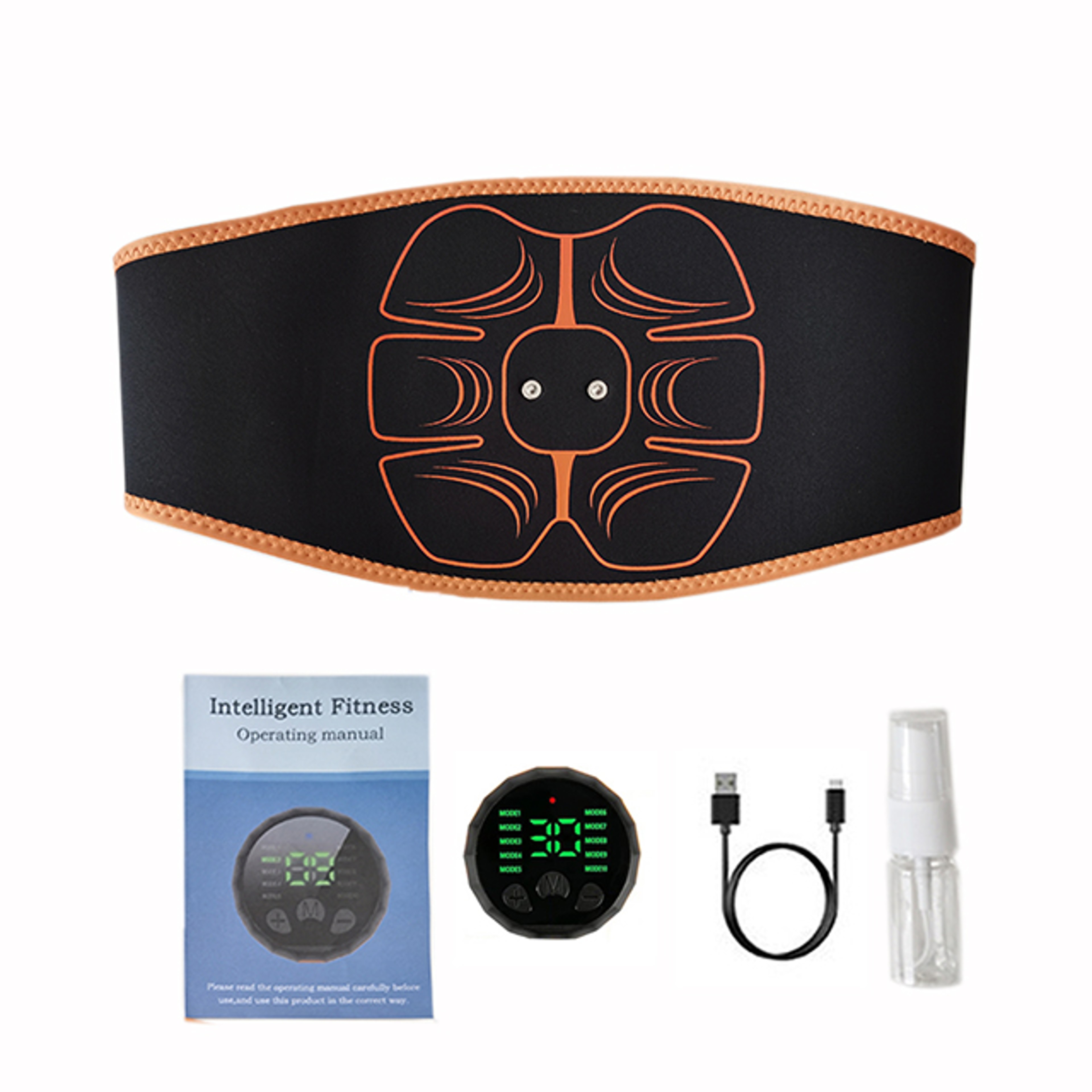 Smart Abdominal Training Belts Electric Body Weight Loss, EMS Muscle Stimulator Belt Trainer, Slimming Massage Device – view 7
