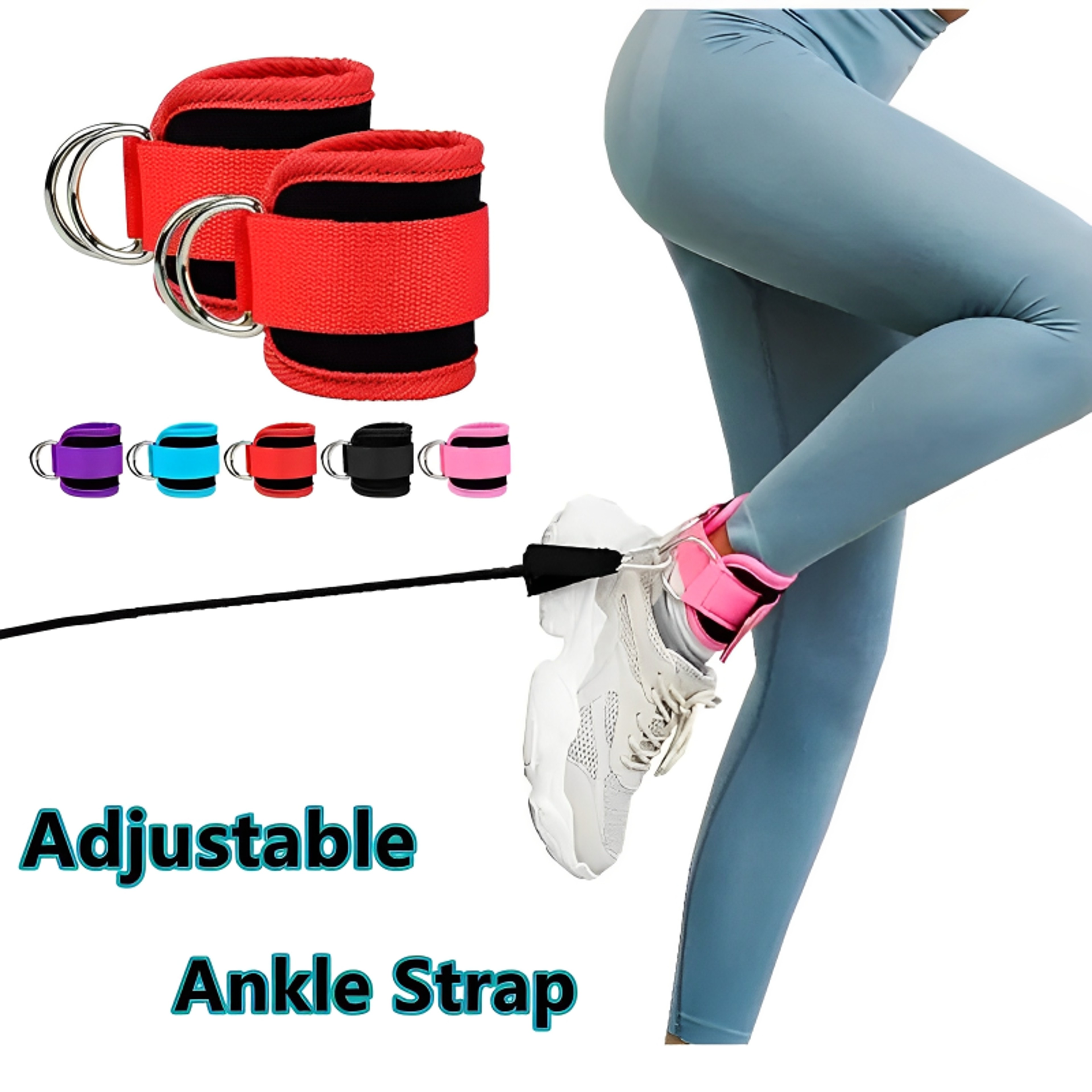 Adjustable Gym Leg Strength Workouts, Hip Fitness Ankle Straps, Sports Guard, Butt Device, Abductors With Buckle – view 1