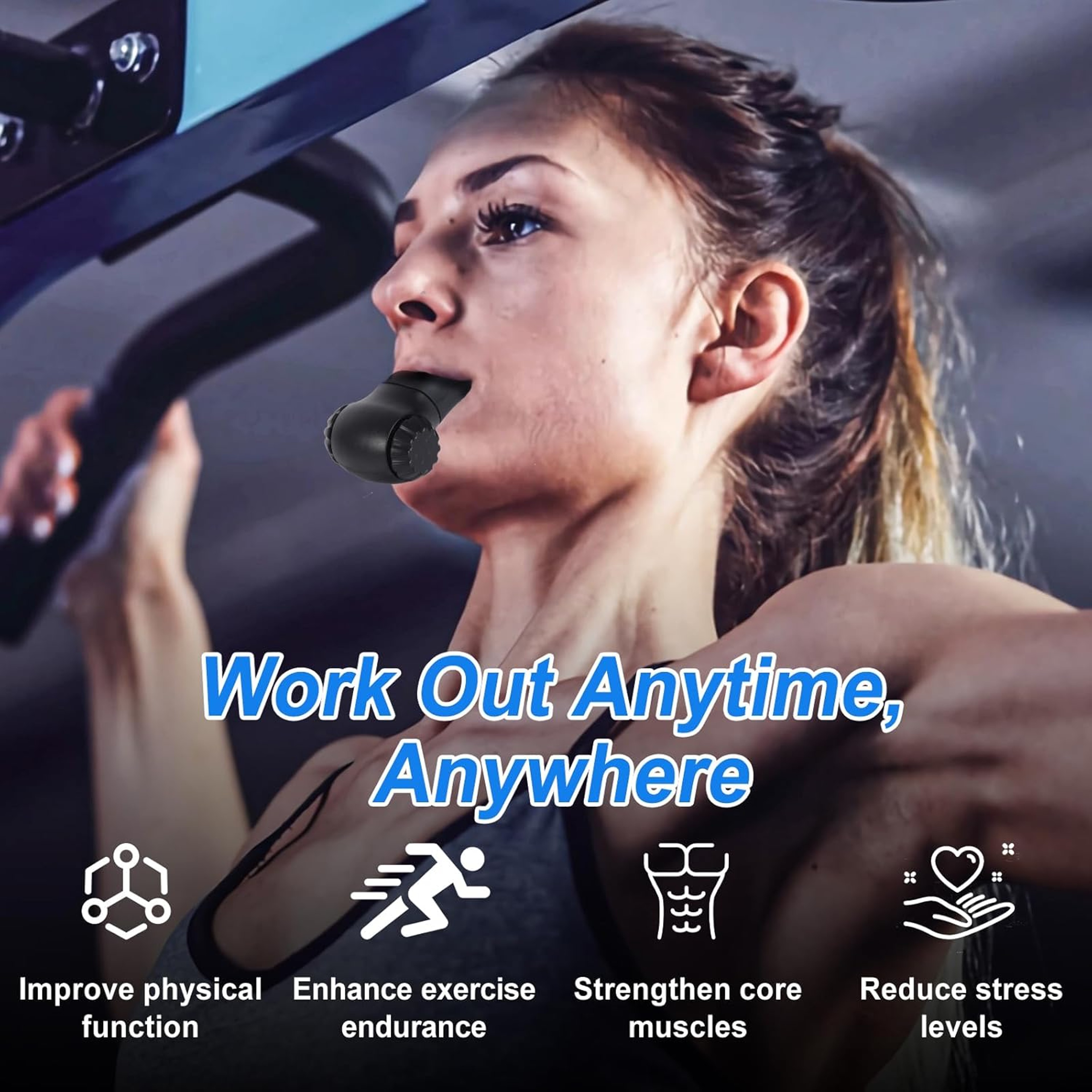 Respiratory Silicone Breathing Trainer, Lung Respirator, Fitness Equipment, High Altitude Training, Outdoor Expiratory – view 5