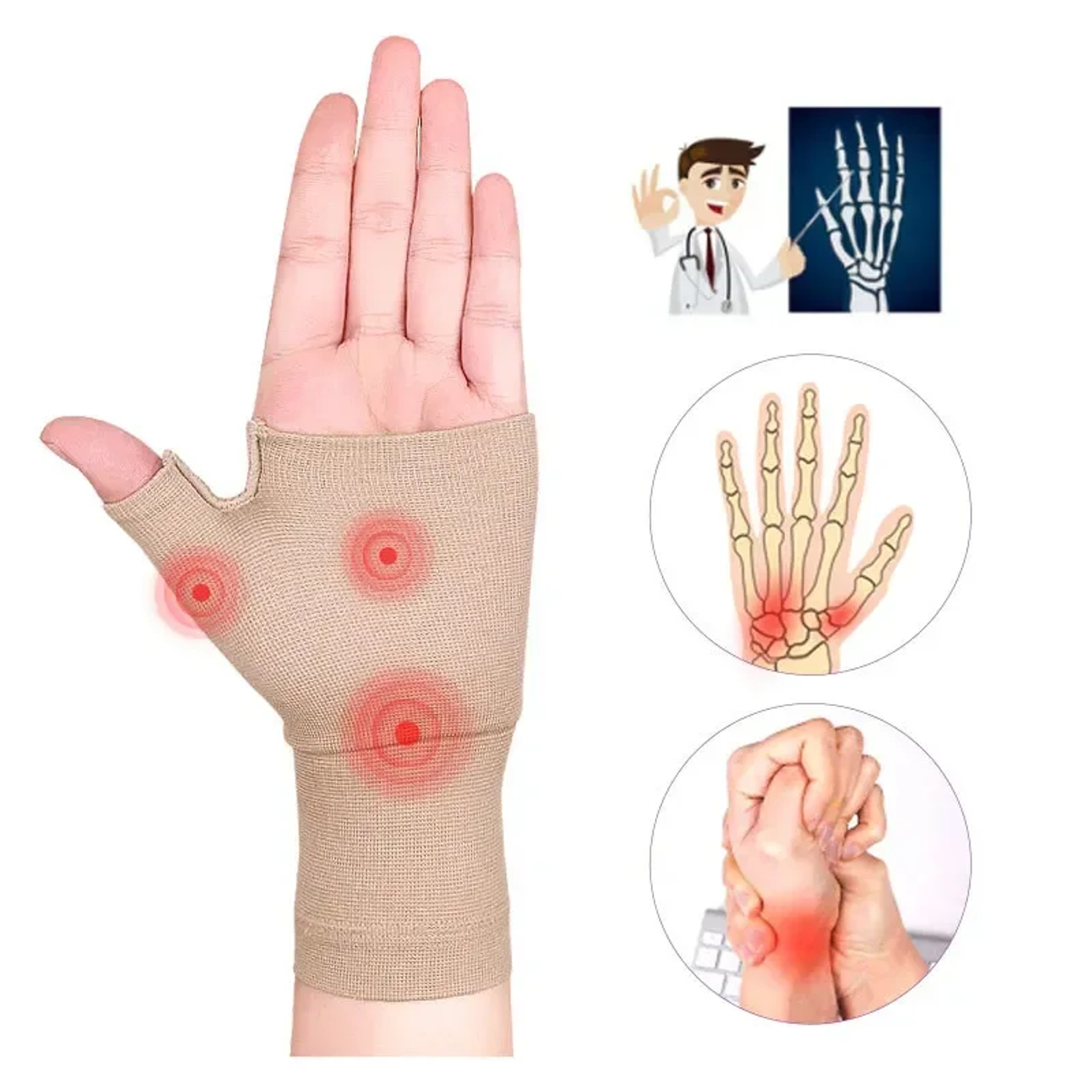Wrist Thumb Support Band, Golfer Compression Brace, Carpal Tunnel Hand Wrist Sleeve, Arthritis Tenosynovitis Relief – view 6