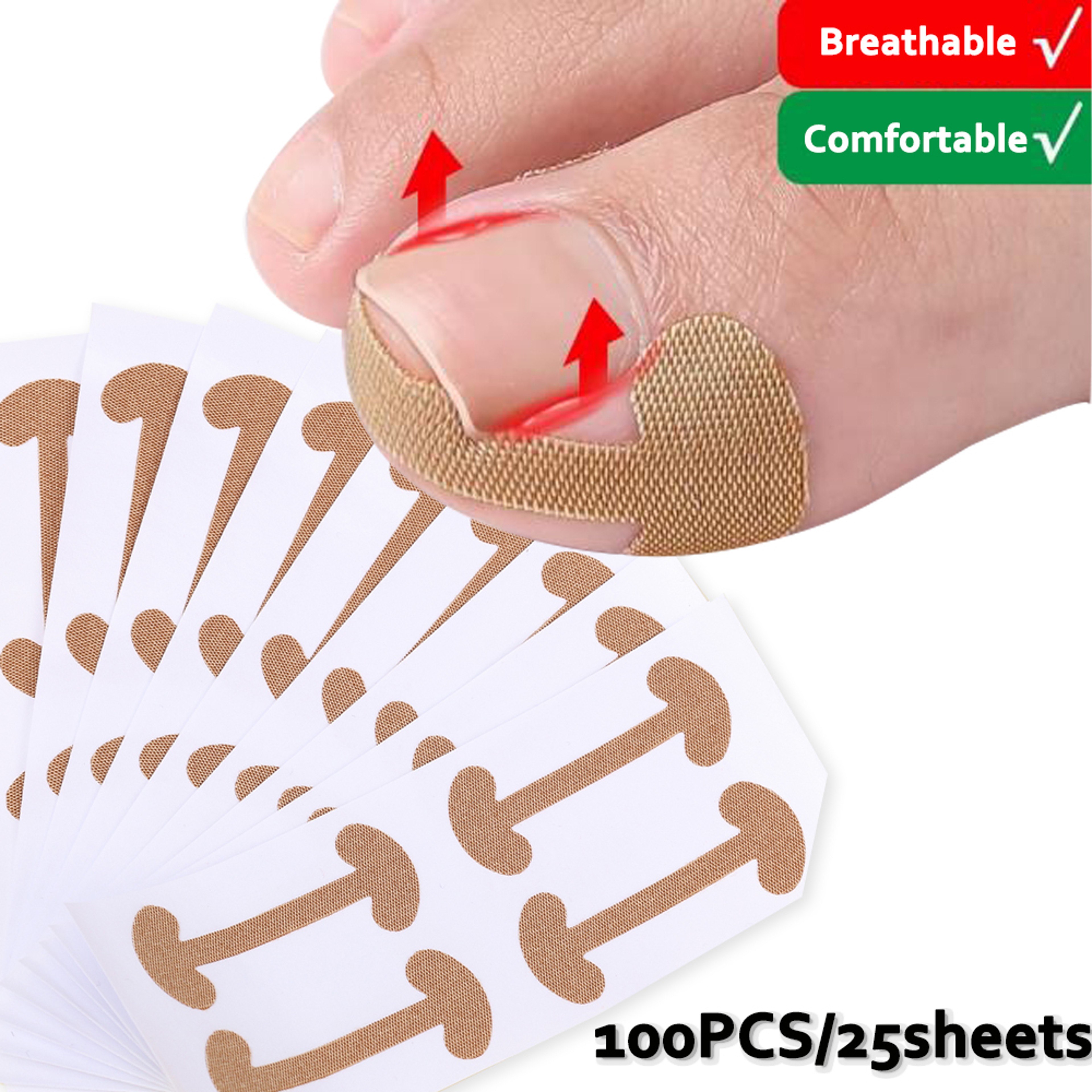 Lasting Adhesion Waterproof Nail Correction Strips, Professional Toe Care Pedicure Tools, Stickers Elasticity – view 1