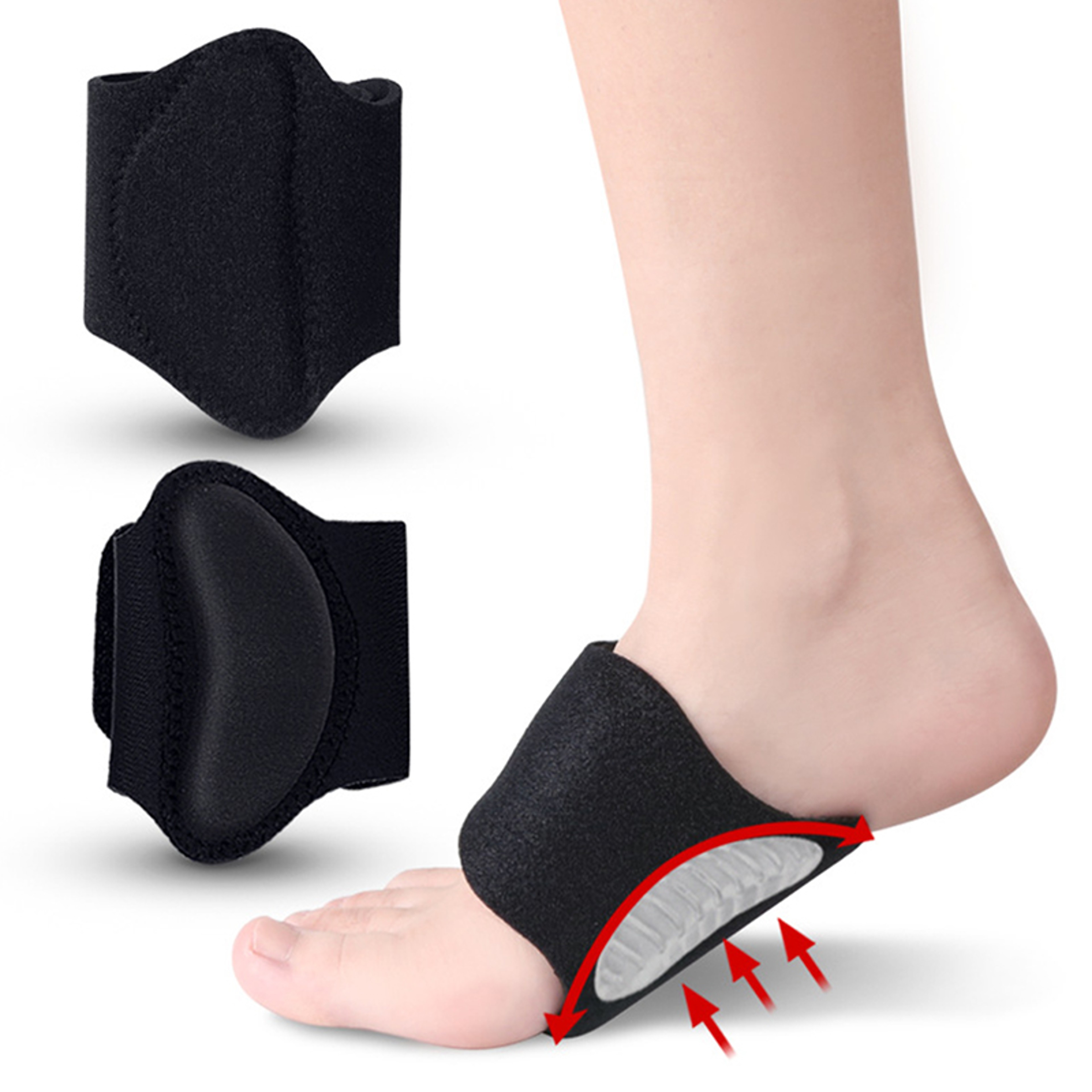 High Arch Cushioning, Plantar Fasciitis Relief, Flat Foot Correction Arch Pad Support, Comfort Orthopedic Insole – view 3