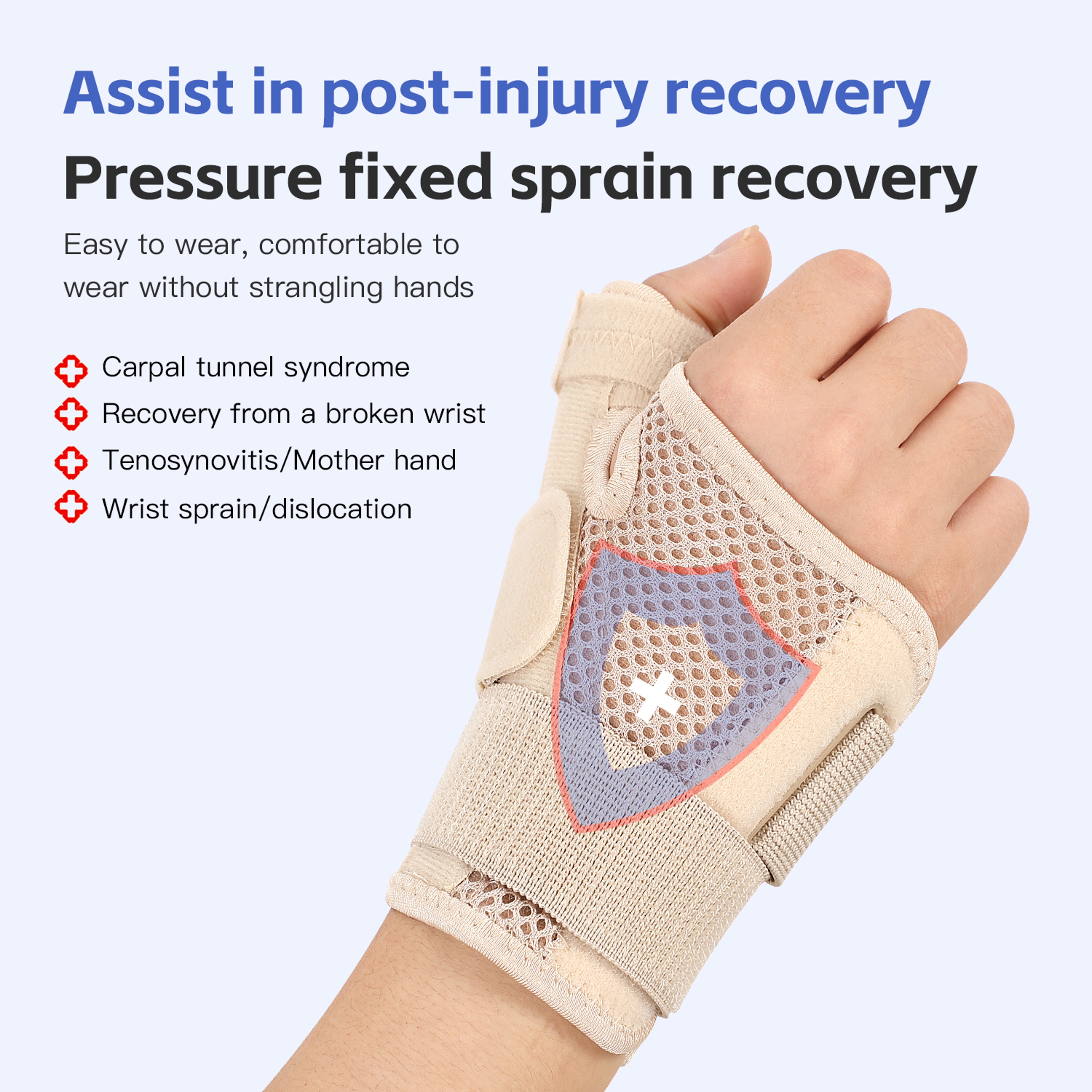 Breathable Thumb Protector Guard Fits Flexible Splint Wrist Thumb Support Brace For Tendonitis Arth 3