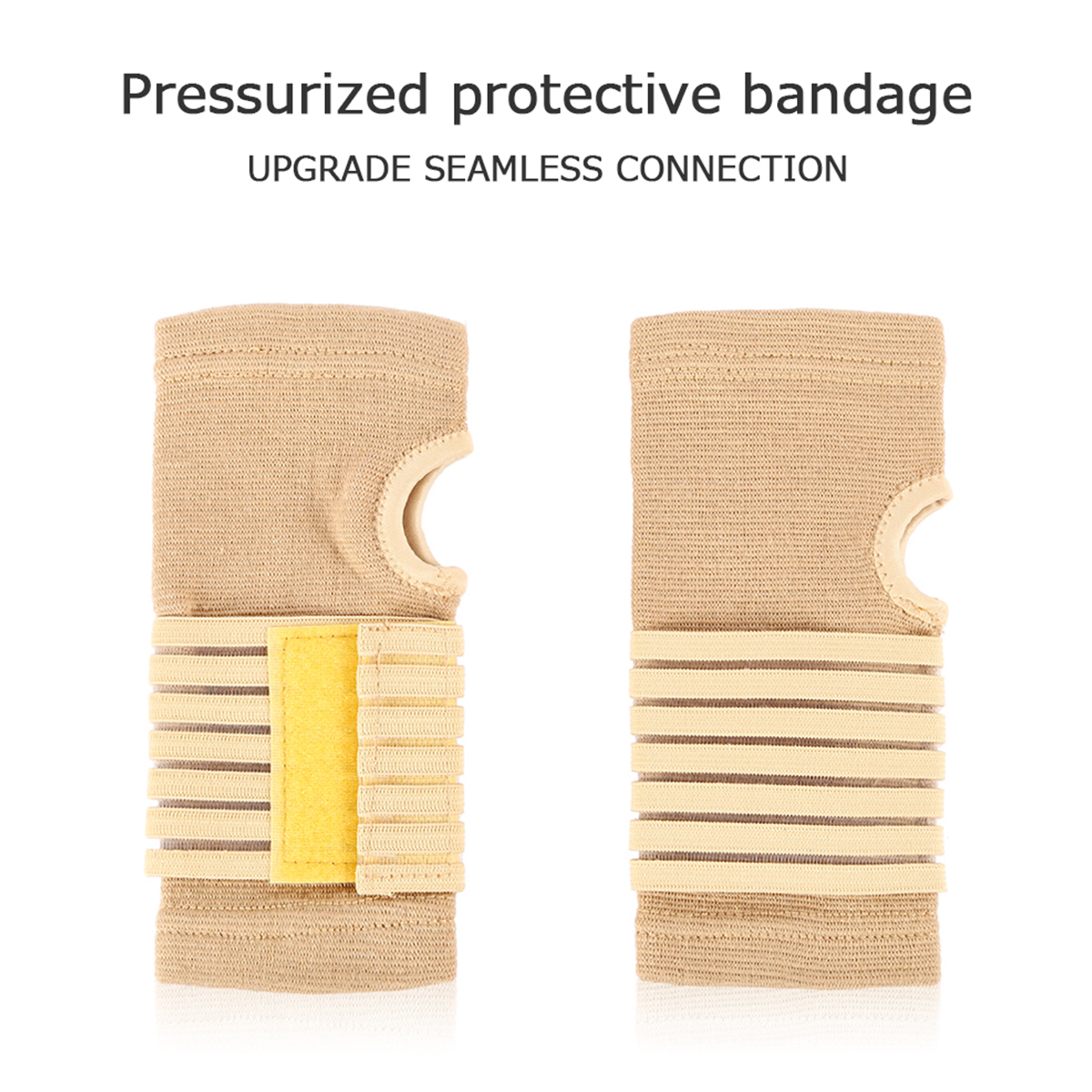 Beige Wrist Support Gloves Hand Bandage Strap For Sprains Injury Or Sports Thumb And Wrist Gloves 4