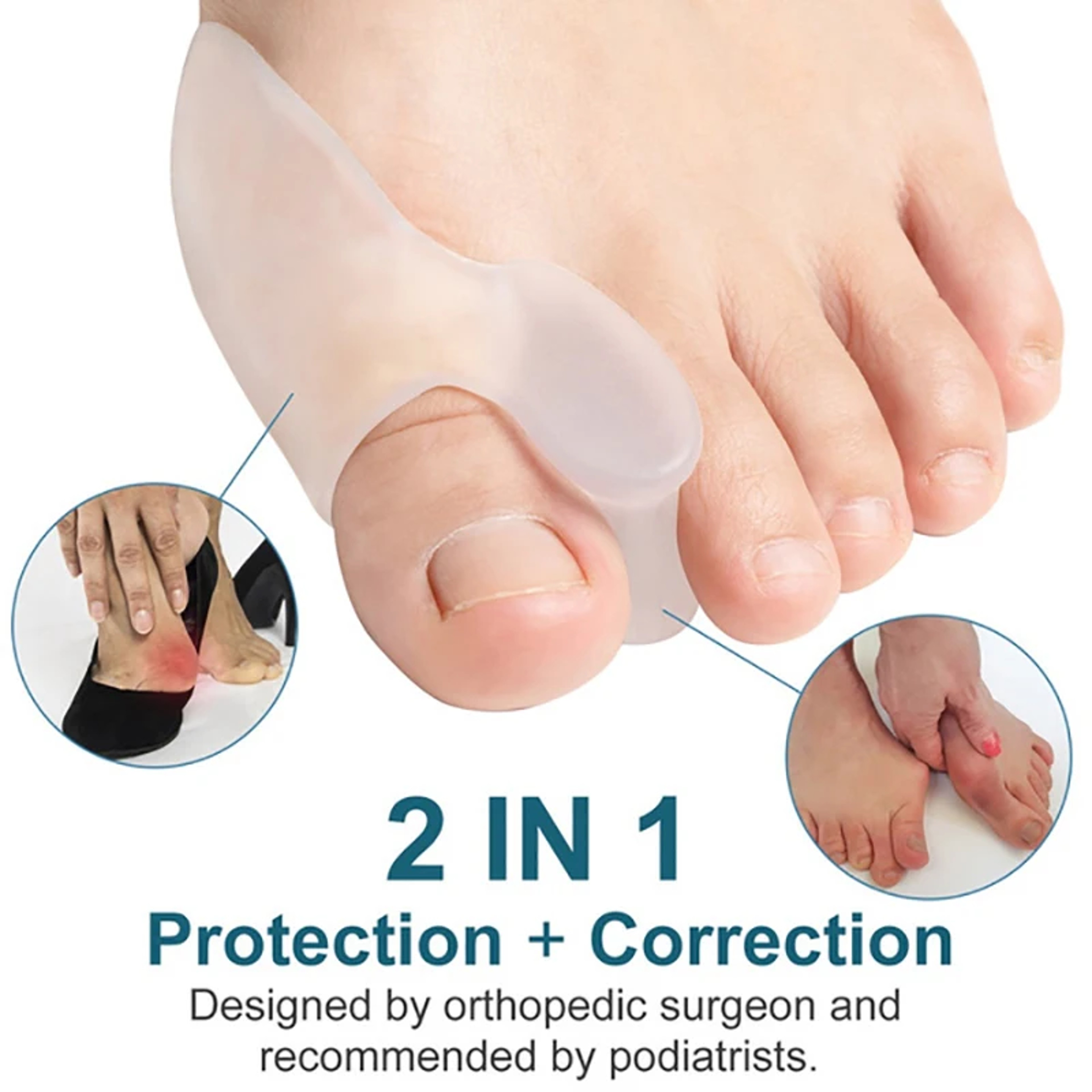 Soft Big Toe Corrector, Get Relief from Bunions for Long-term Comfort, Perfect for Night and Home Use – view 3