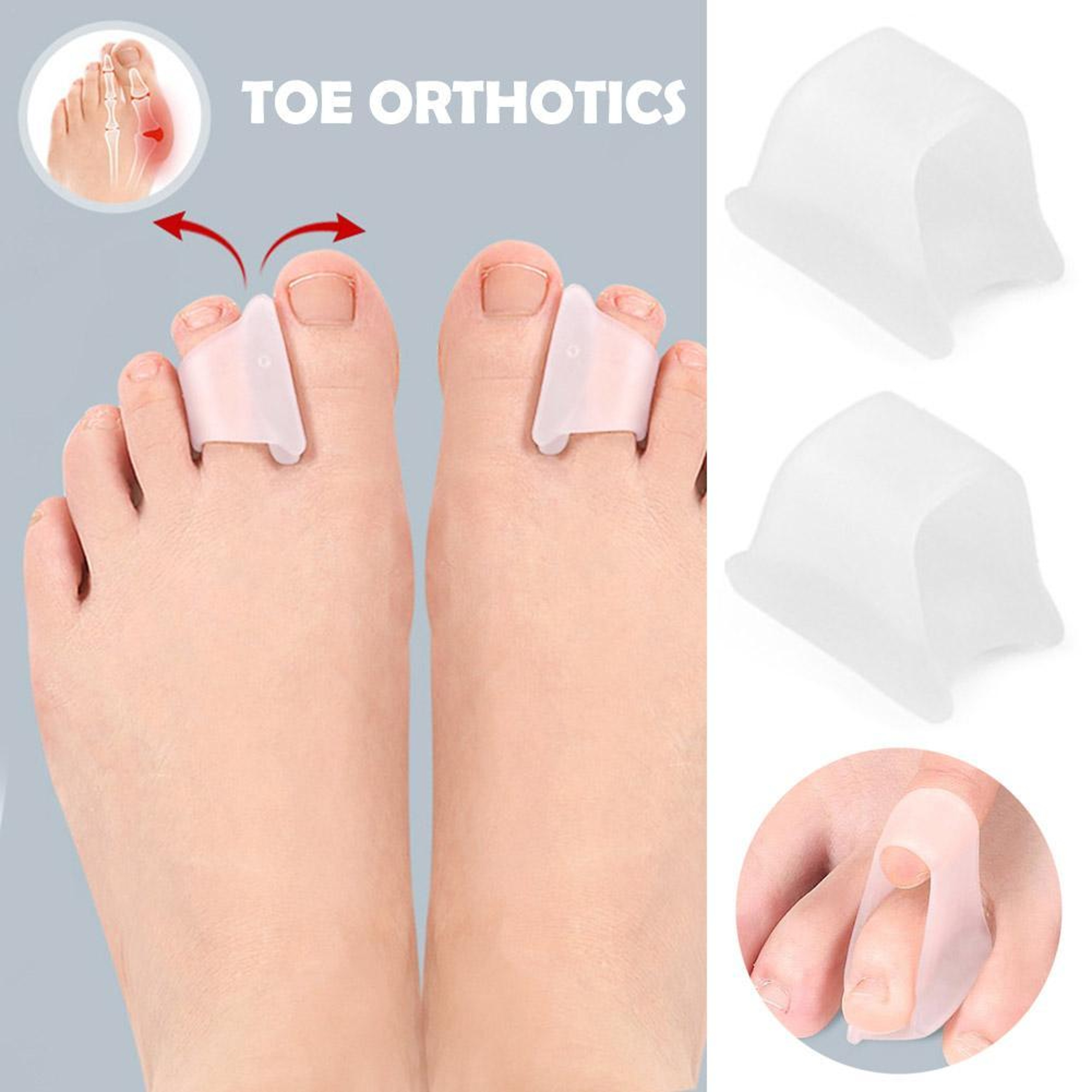 Hammertoe Corrector for Curled Crooked Bent and Claw Toe, Toe Orthotics Straighteners for Men and Women, Anti Fungi Feet – view 2
