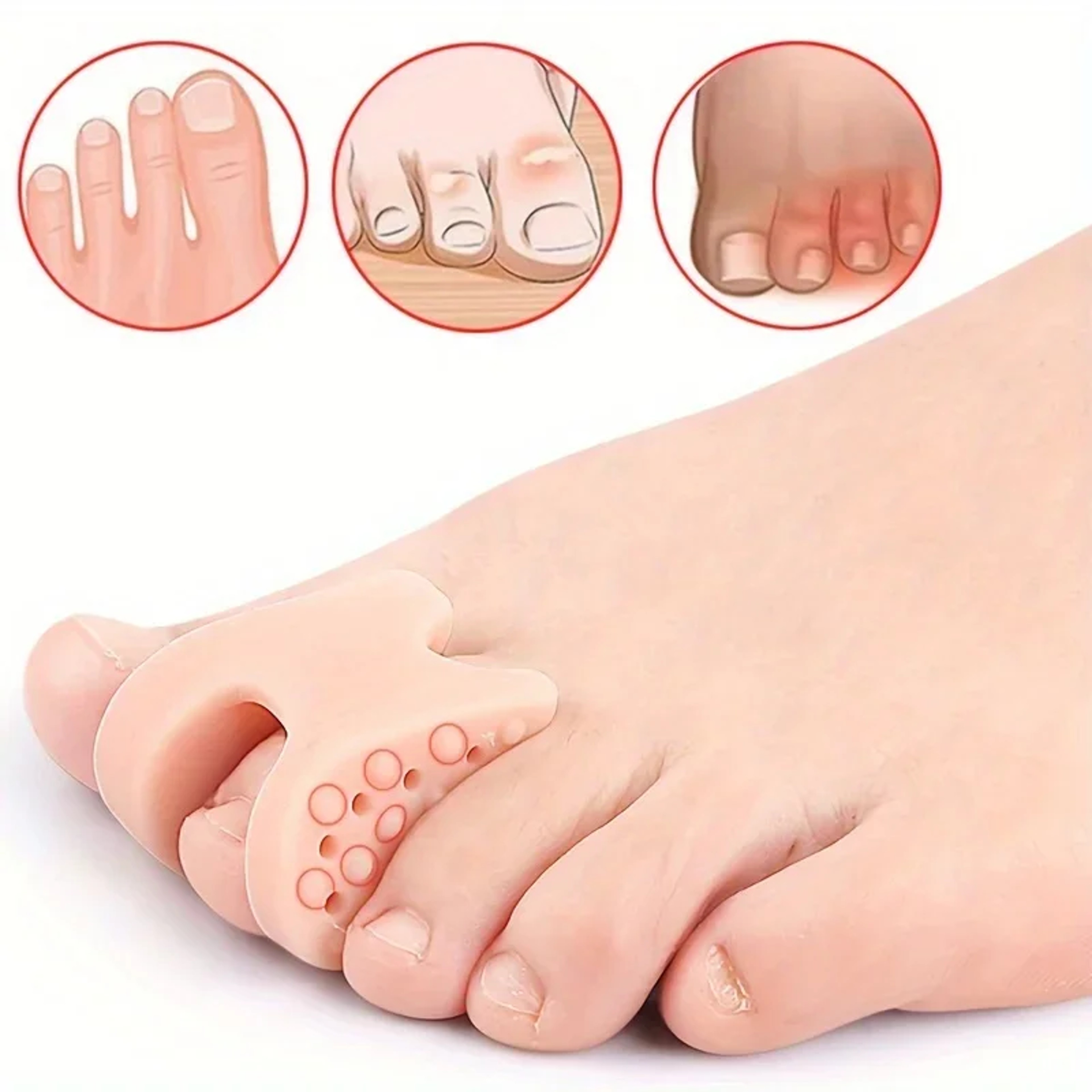 Toe Spacers For Men And Women Big Toe Spacer And Daily Use Toe Pad Soft Rubber 2