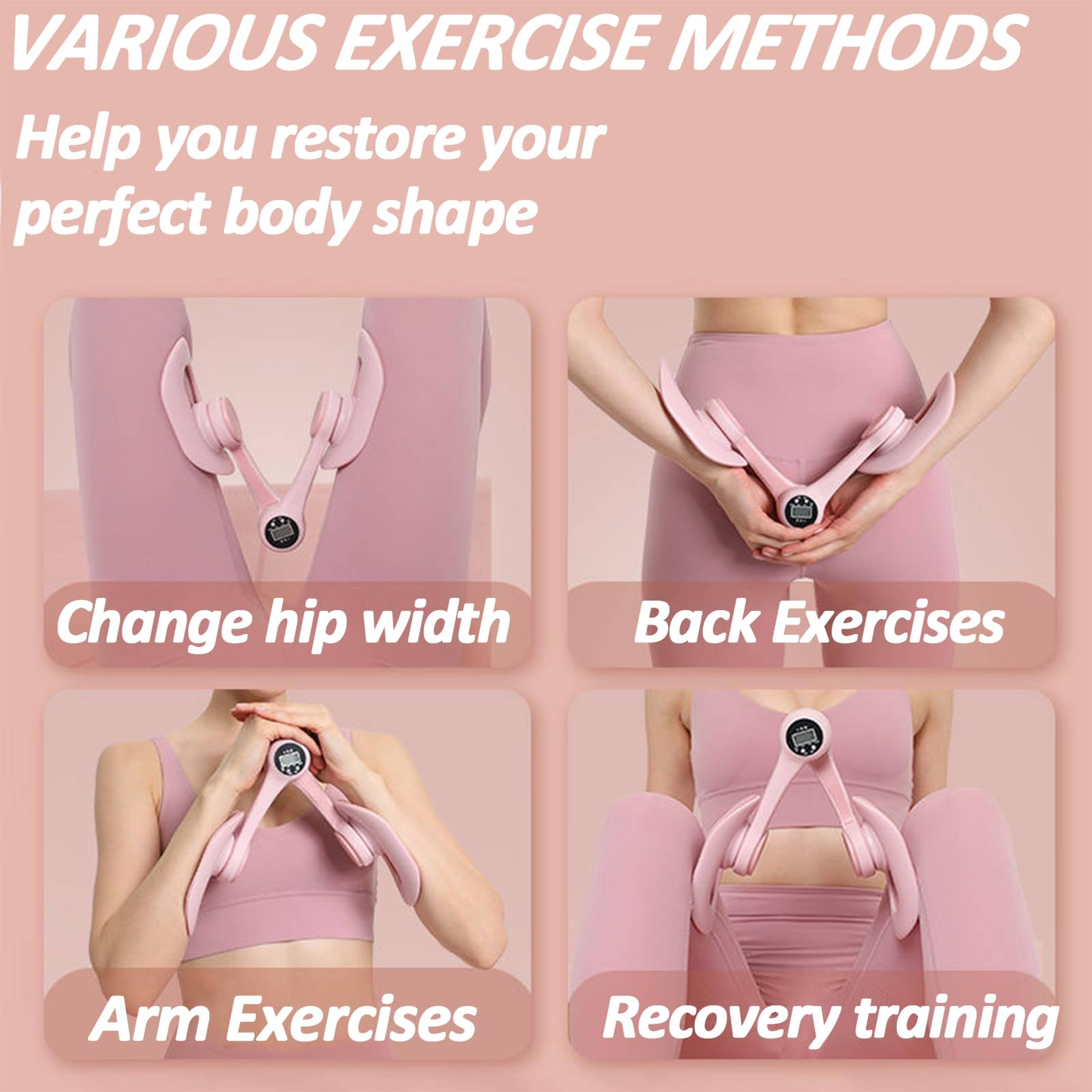 Pelvic Floor Repair Trainer for Women, LED Muscle Leg Clamps, Convenient Beauty Fitness Equipment – view 3