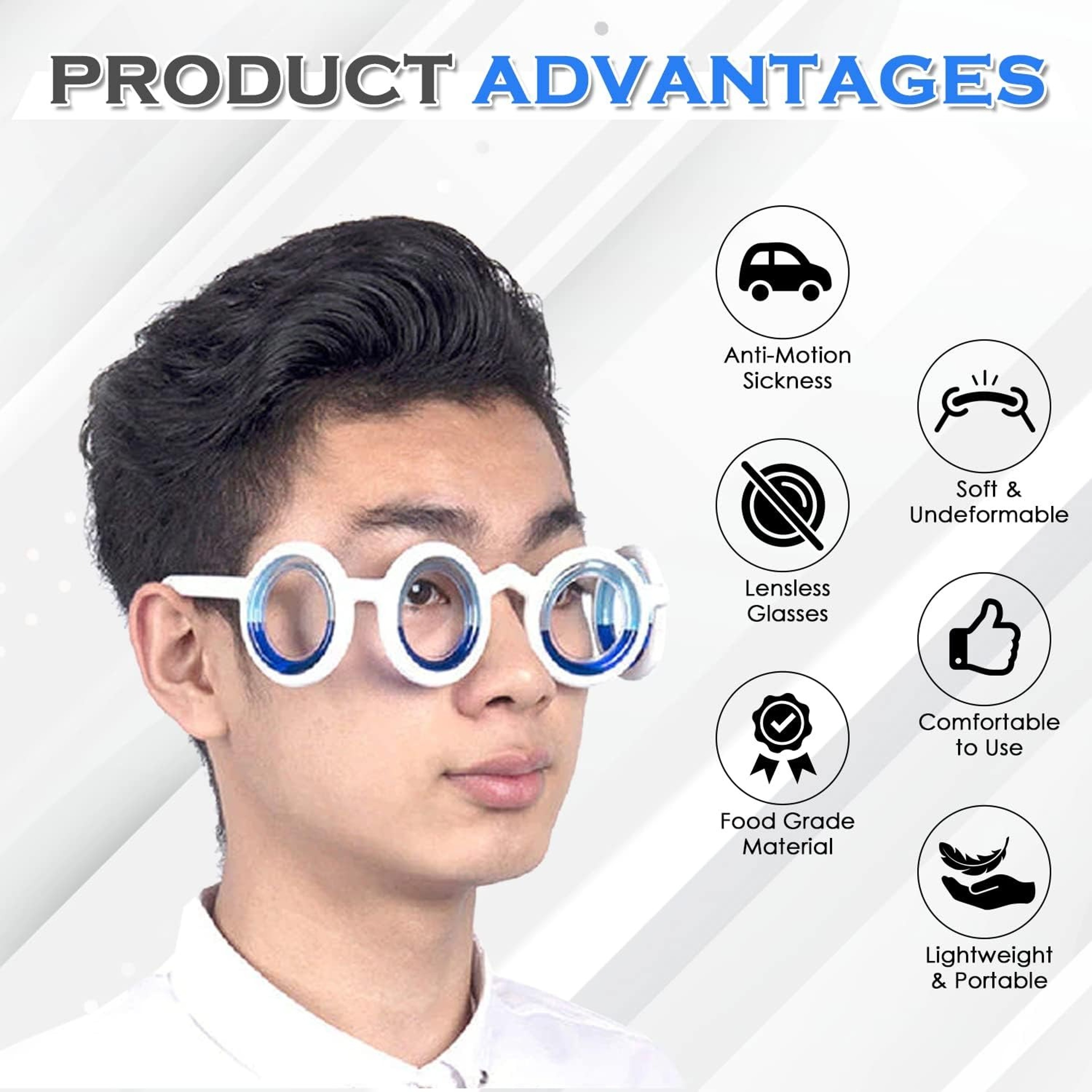 Portable Anti-Sickness Glasses For Children Adult, Anti-Motion Sickness Liquid Glasses, Lensless Driving Sickness Goggle – view 12
