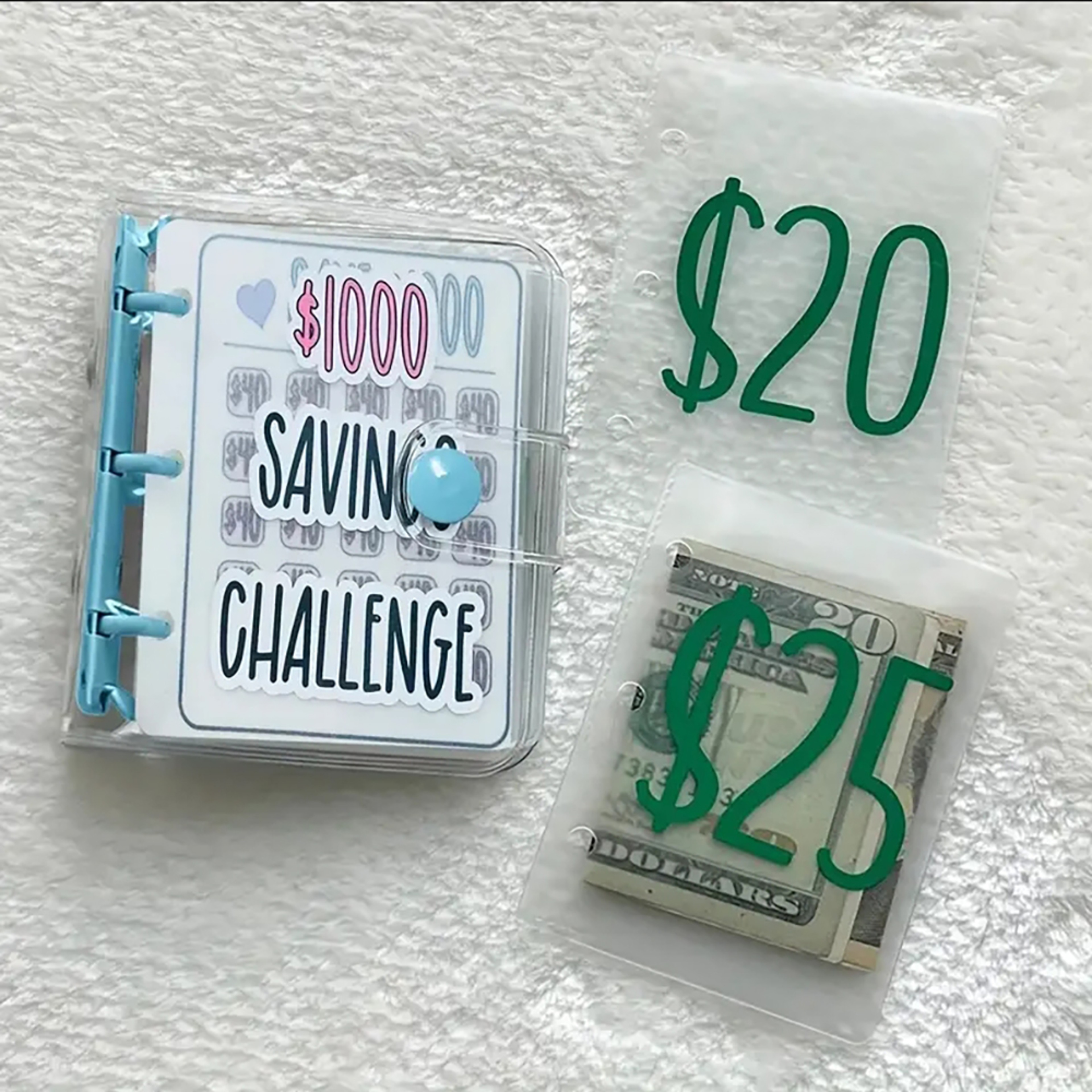 Savings Challenge Binder Reusable Money Saving Binder For Budgeting  Cash Envelopes 1