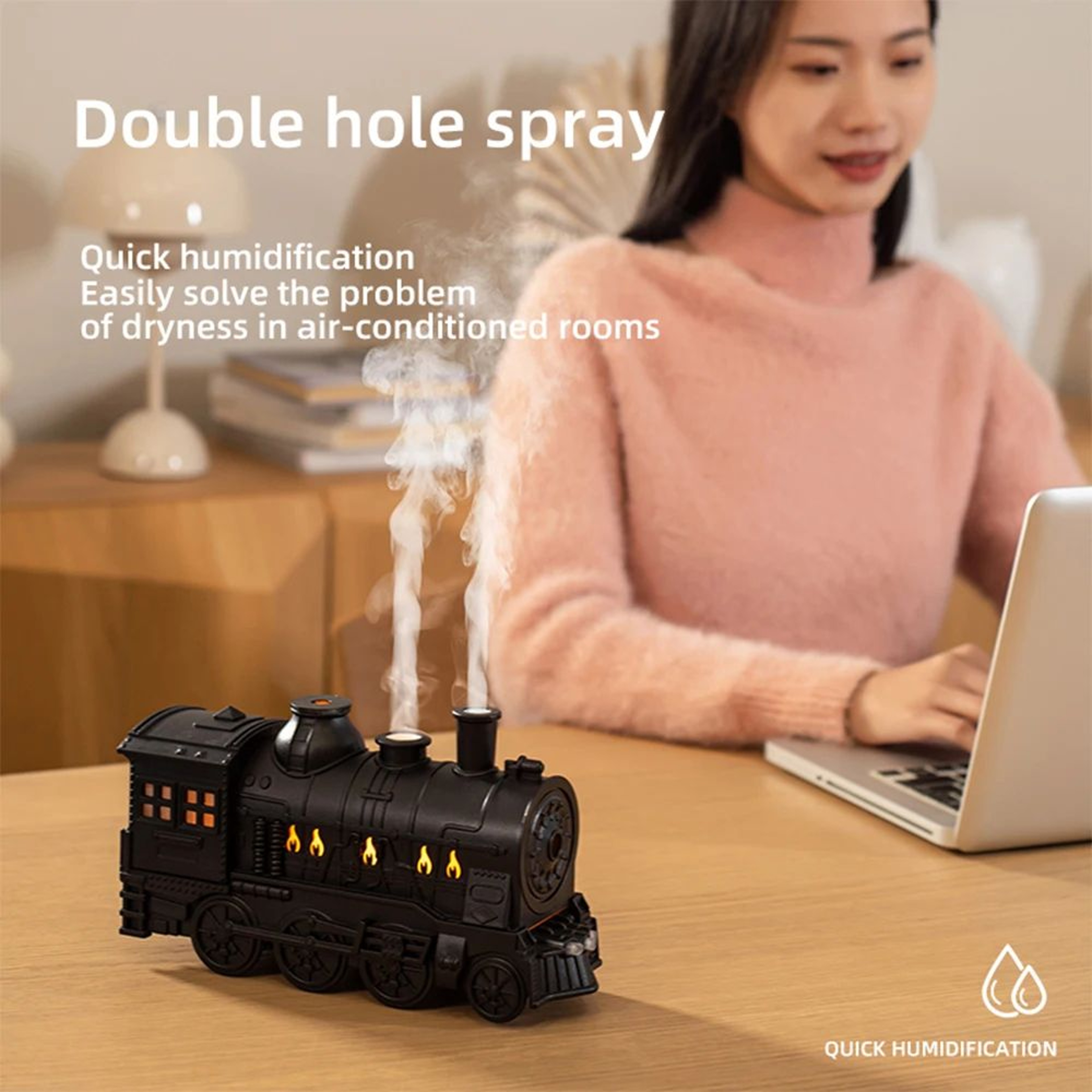 Titanic Ship Model Ultrasonic Air Humidifier Jellyfish Smoke Ring Spray Diffuser Essential Oil Arom 3