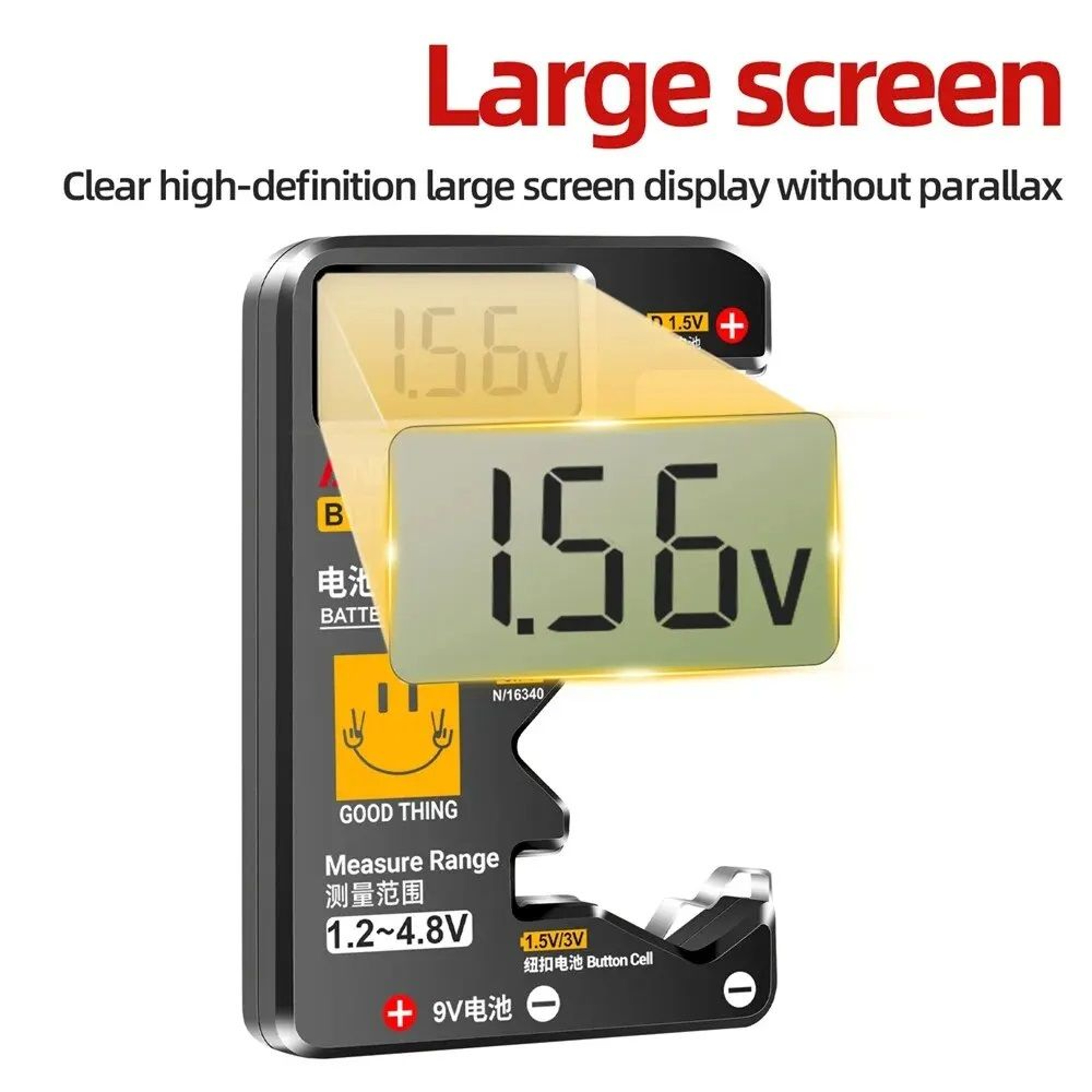 ANENG Universal LCD Battery Tester Test AA AAA C D 9V Button Cells Household Power Bank Detector 3