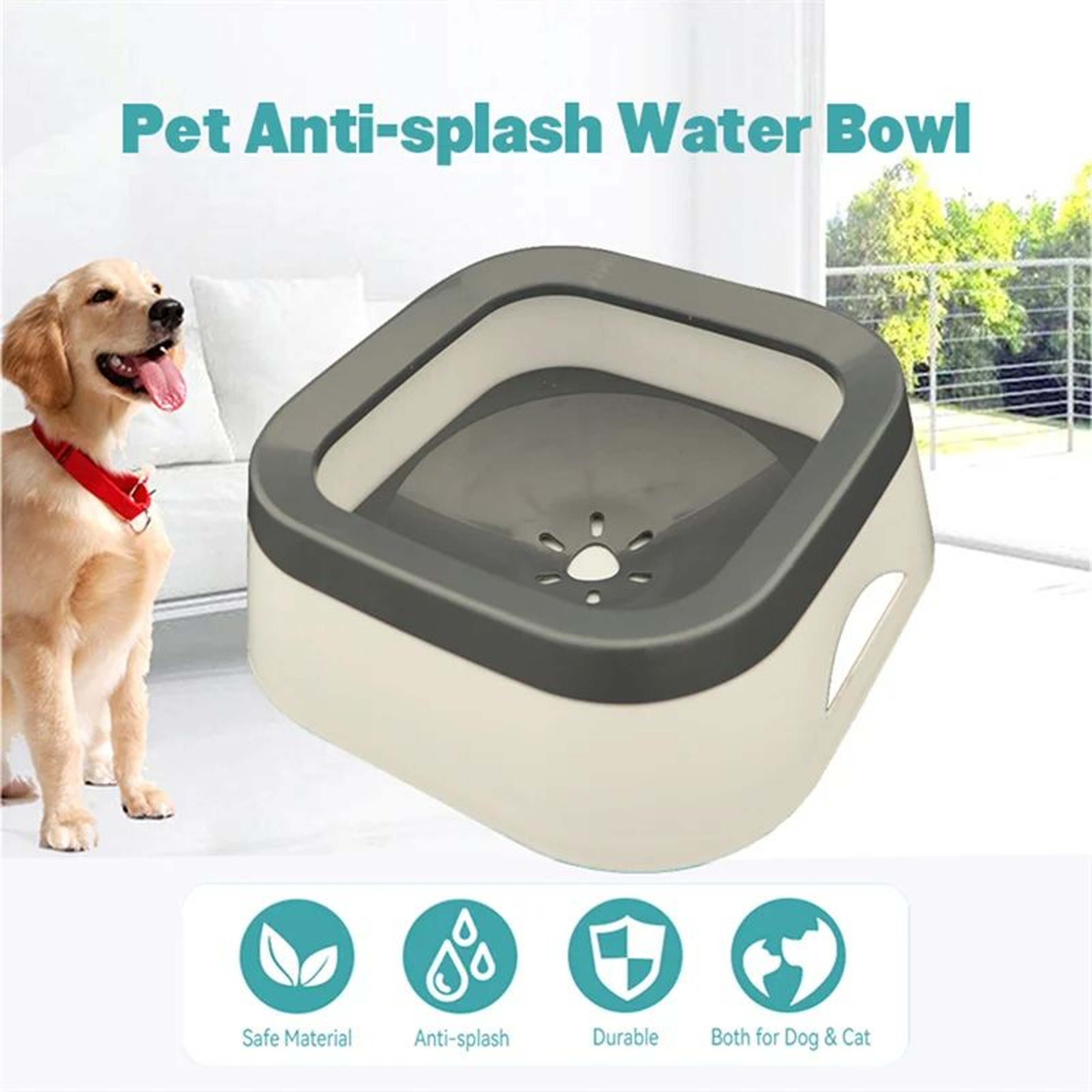 Anti Splash Water Bowl For Dogs Large Capacity Dog Waterer  Drinking Bowl For Puppies Cats  Pets Sp 0