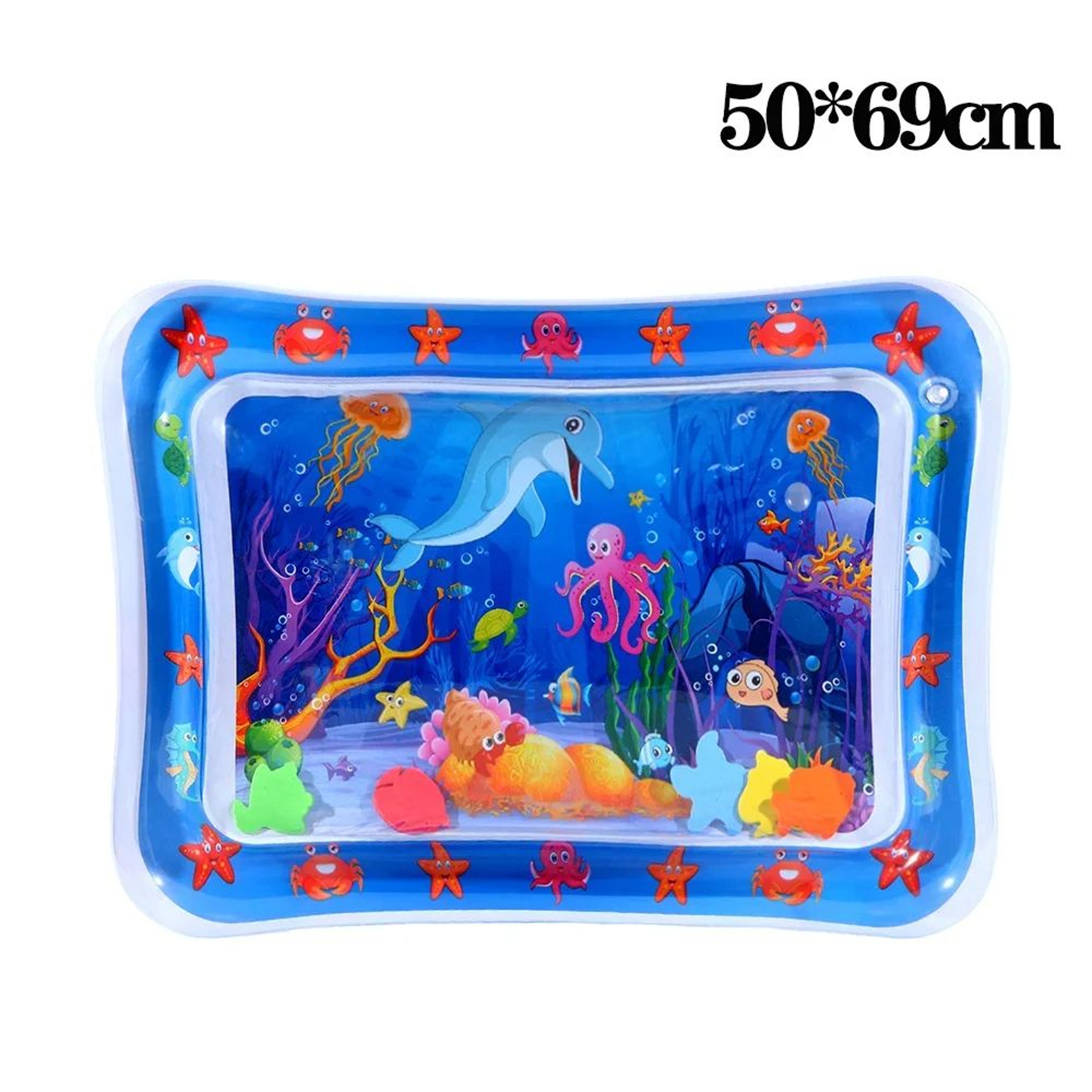 Water Sensory Play Mat Thickened Inflatable Water Mat For Cat And Dog Pet Playmat With Fish Sea Oce 6