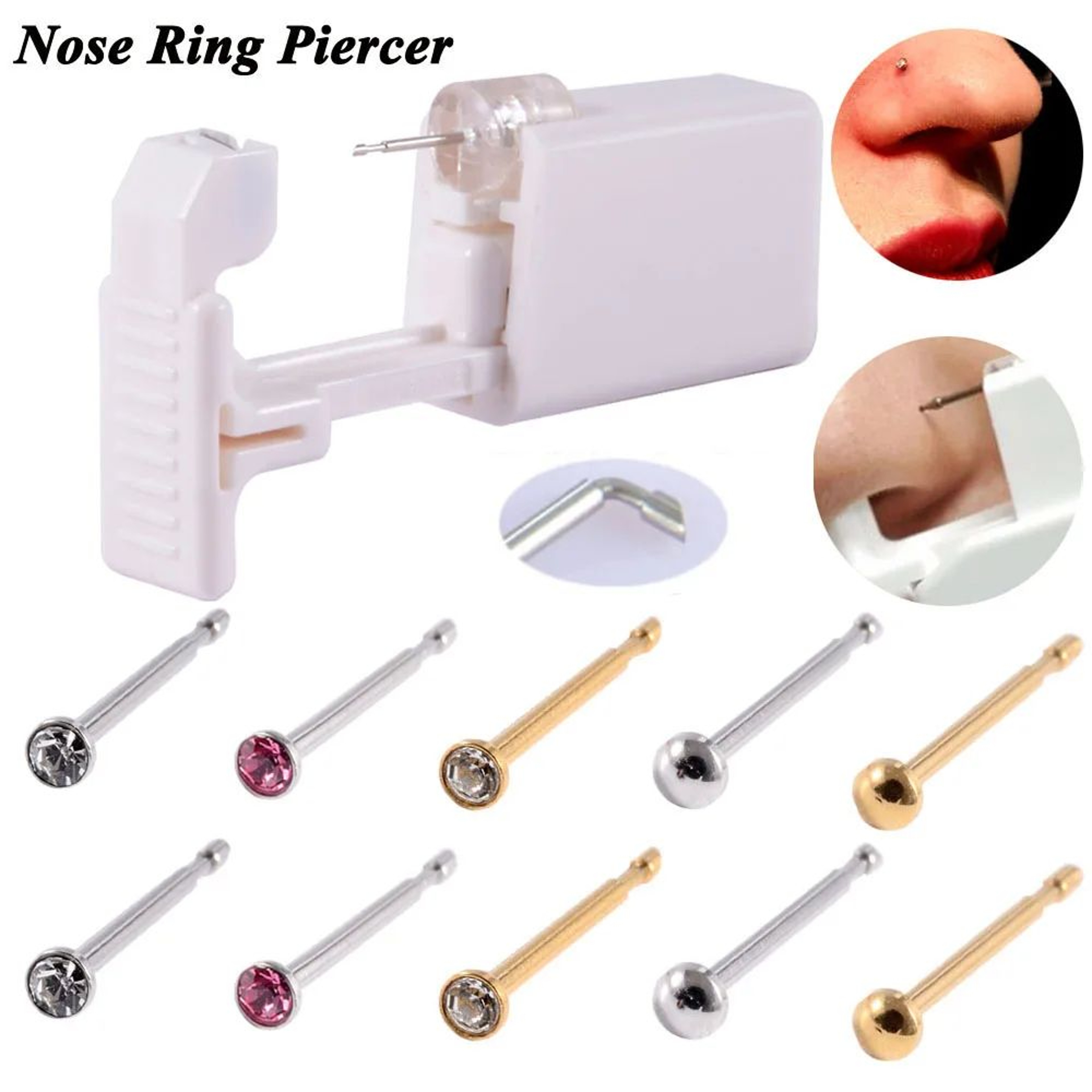 Disposable Safe Sterile Piercing Unit  New Generation Nose Piercing Gun For Gem Studs Professional  0