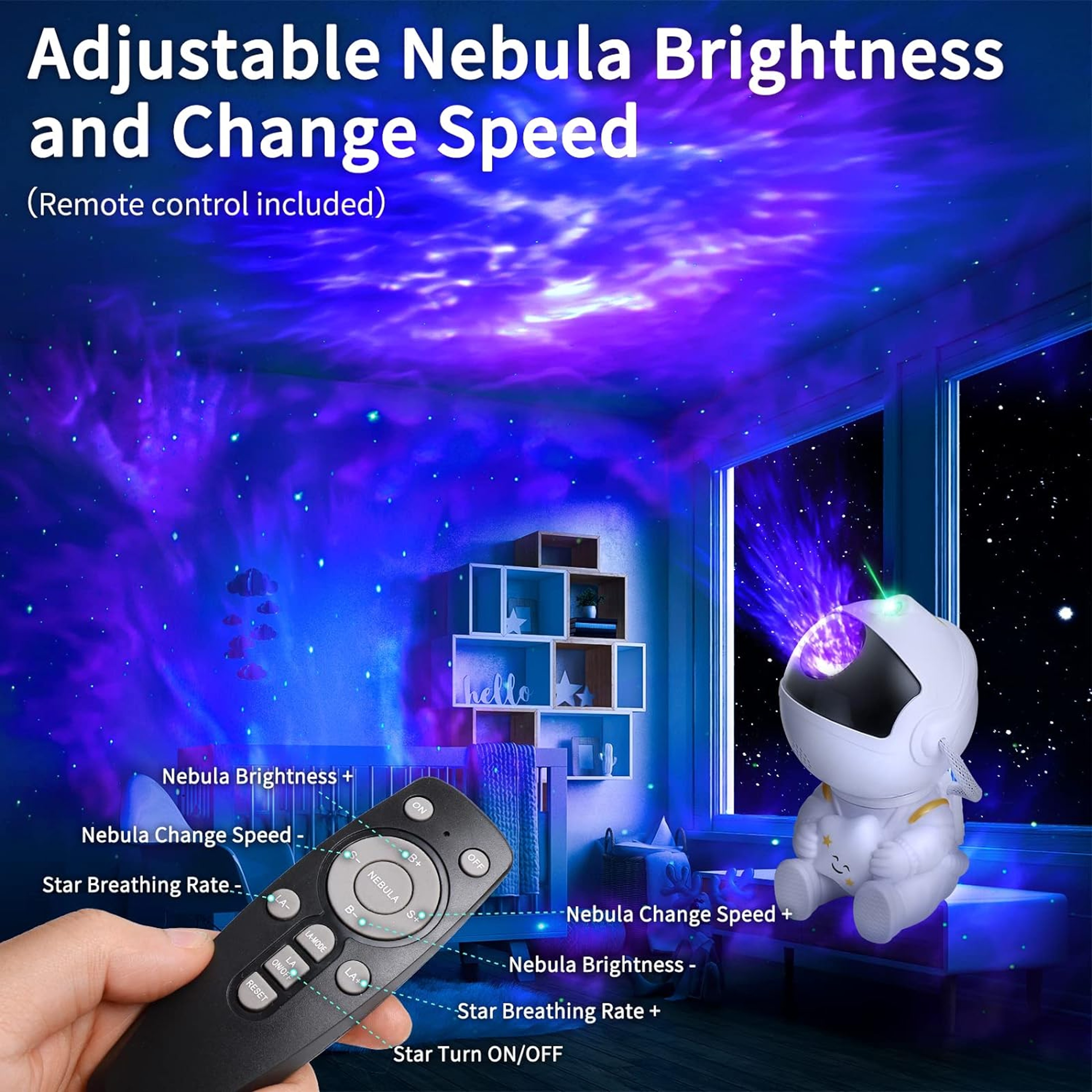 Star Astronaut Projector Light – Galaxy Starry Sky Lamp for Bedroom Decoration, Kids & Adults Gift – view 5