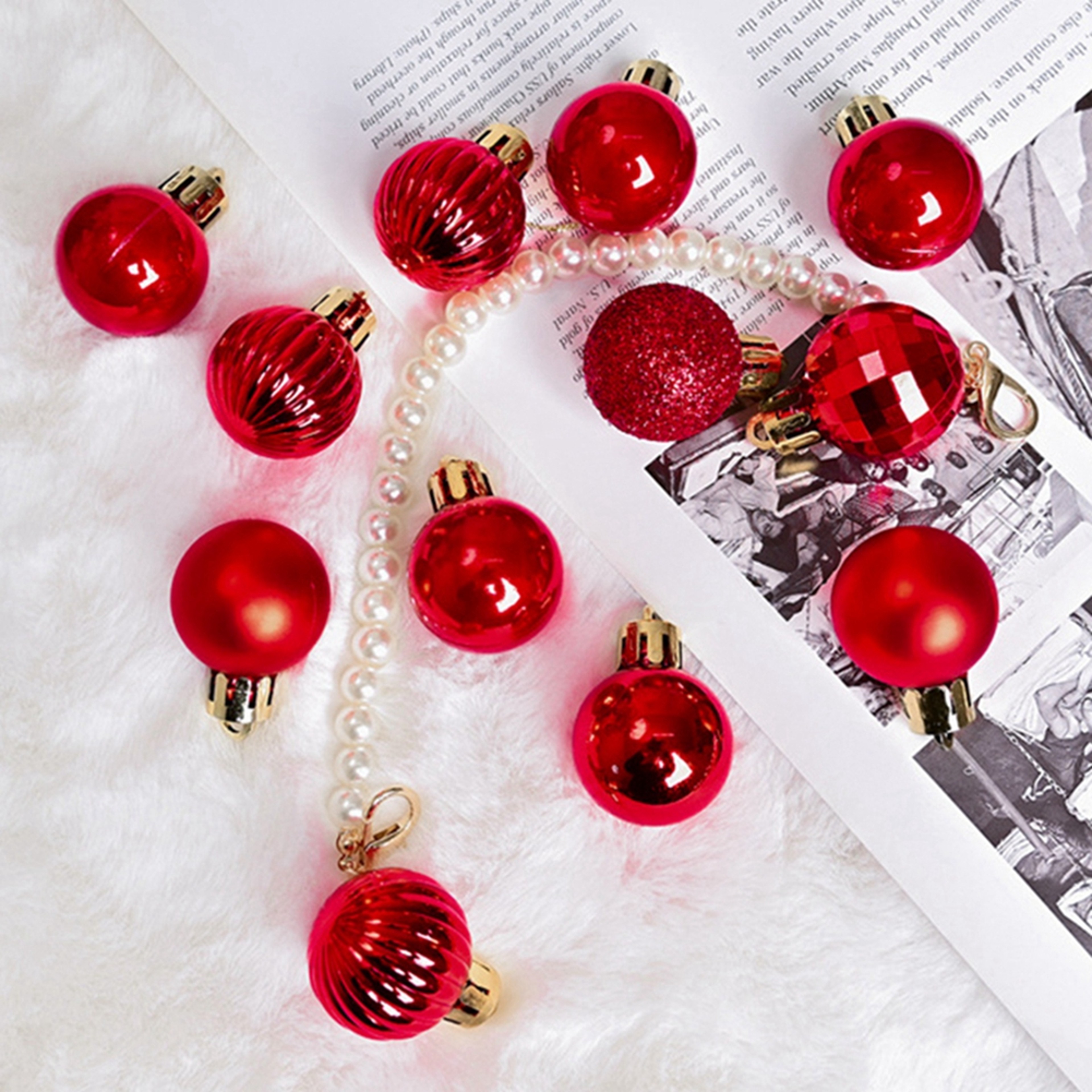 Plating Glossy Decorative Christmas Balls Set Box, Balls Christmas Tree Pendant, Holiday New Year Party Decor – view 3