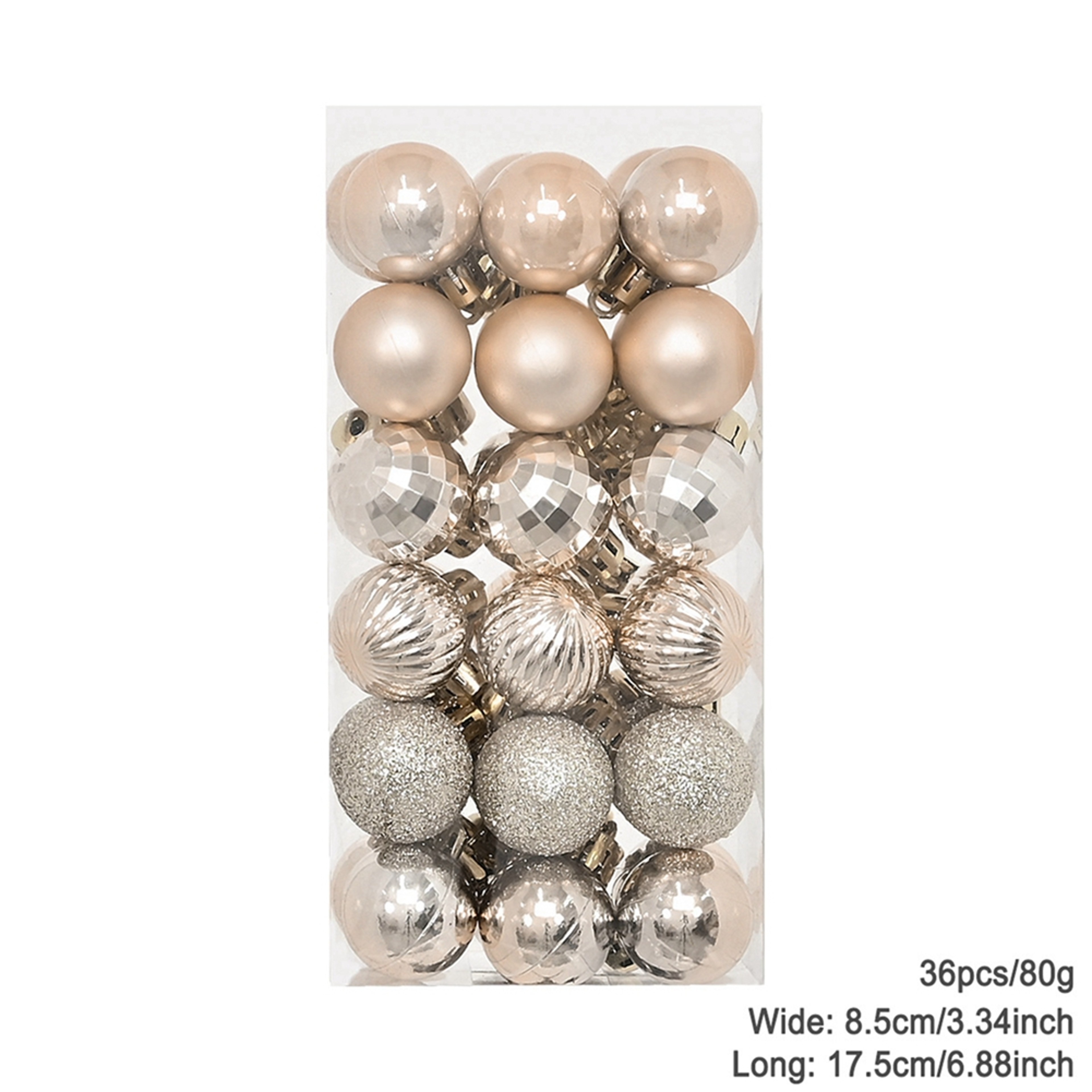 Plating Glossy Decorative Christmas Balls Set Box, Balls Christmas Tree Pendant, Holiday New Year Party Decor – view 13
