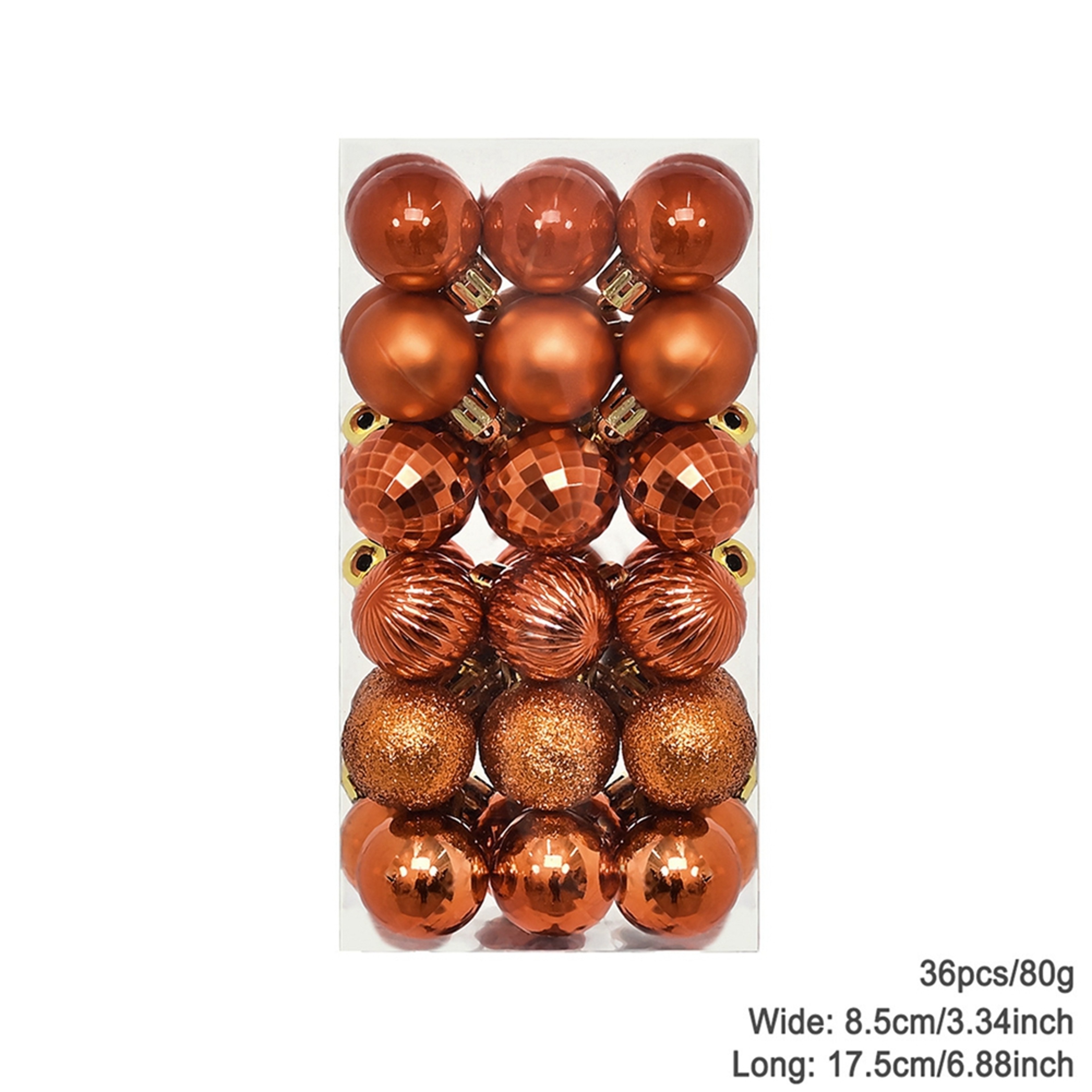 Plating Glossy Decorative Christmas Balls Set Box, Balls Christmas Tree Pendant, Holiday New Year Party Decor – view 15