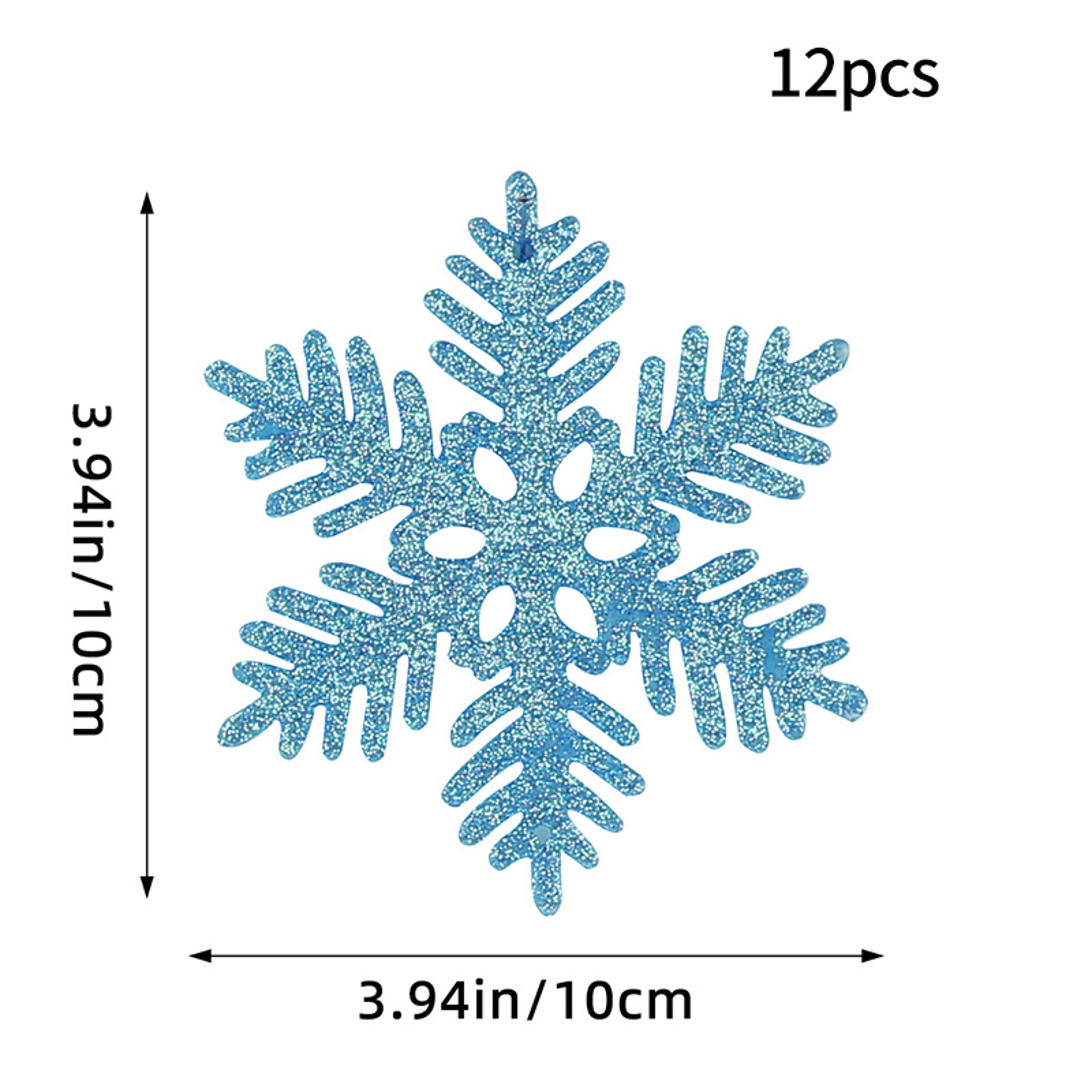 Christmas Venue Decoration, Pink Glitter Plastic Snowflake, Winter Party Supplies, Ornaments for Home, Tree Pendant – view 13