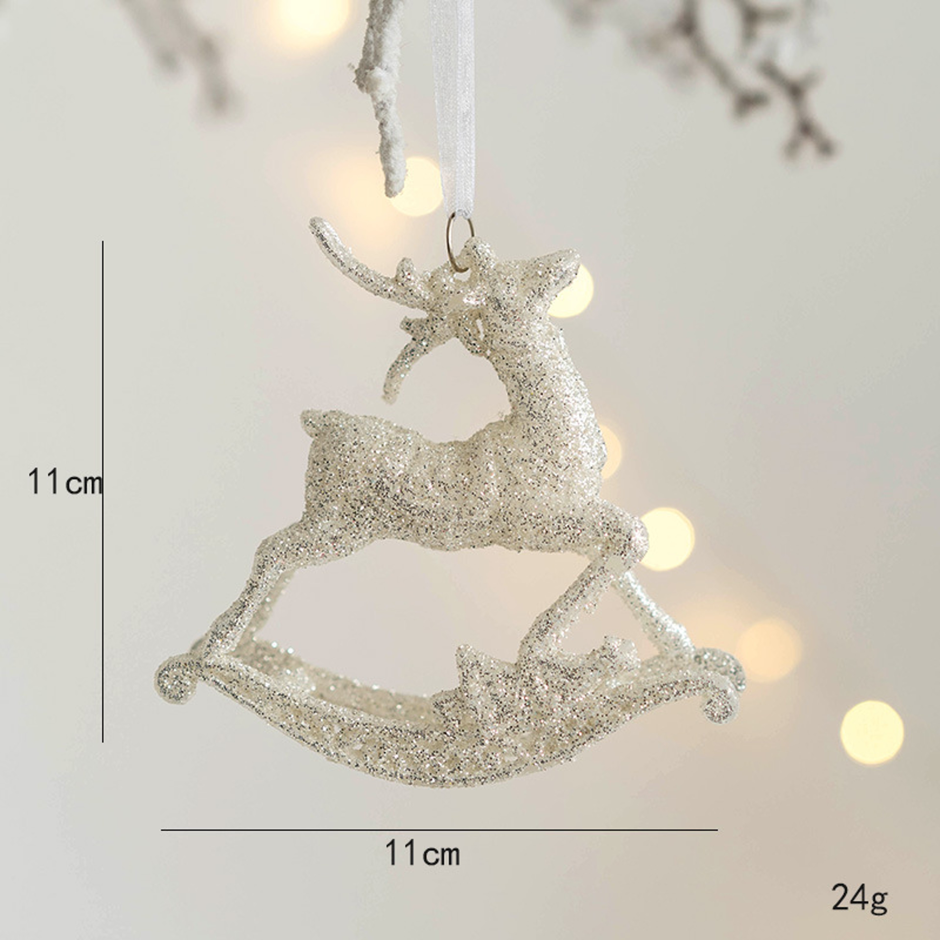 Merry Christmas Natal Ornament, Angel Girl Pentacle Pendant, Christmas Tree Hanging Pendant, Deer Christmas Decoration – view 12