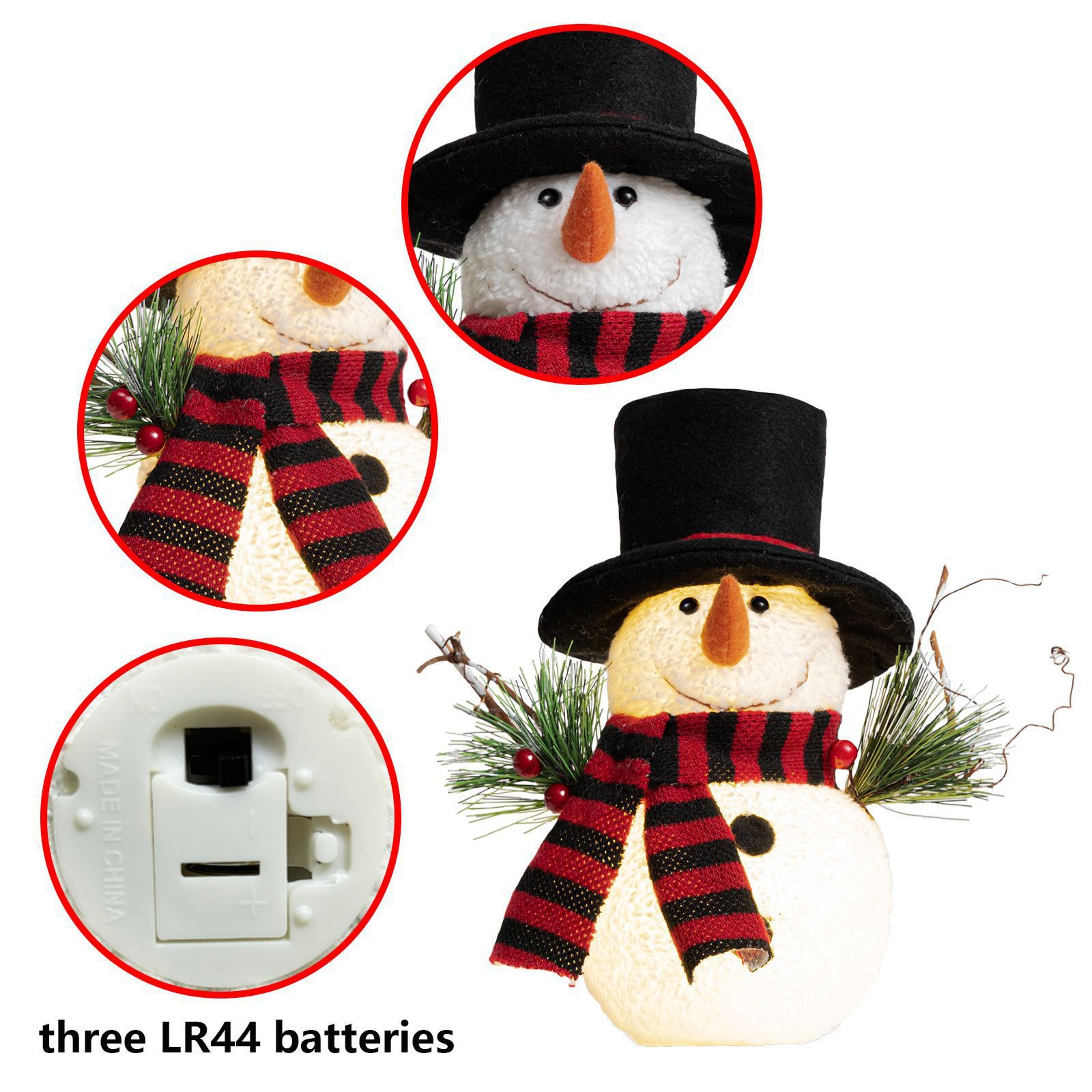 Christmas Luminous Snowman Decorative Toys Cute Dolls Birthday Gifts For Friends And Classmates Chi 2
