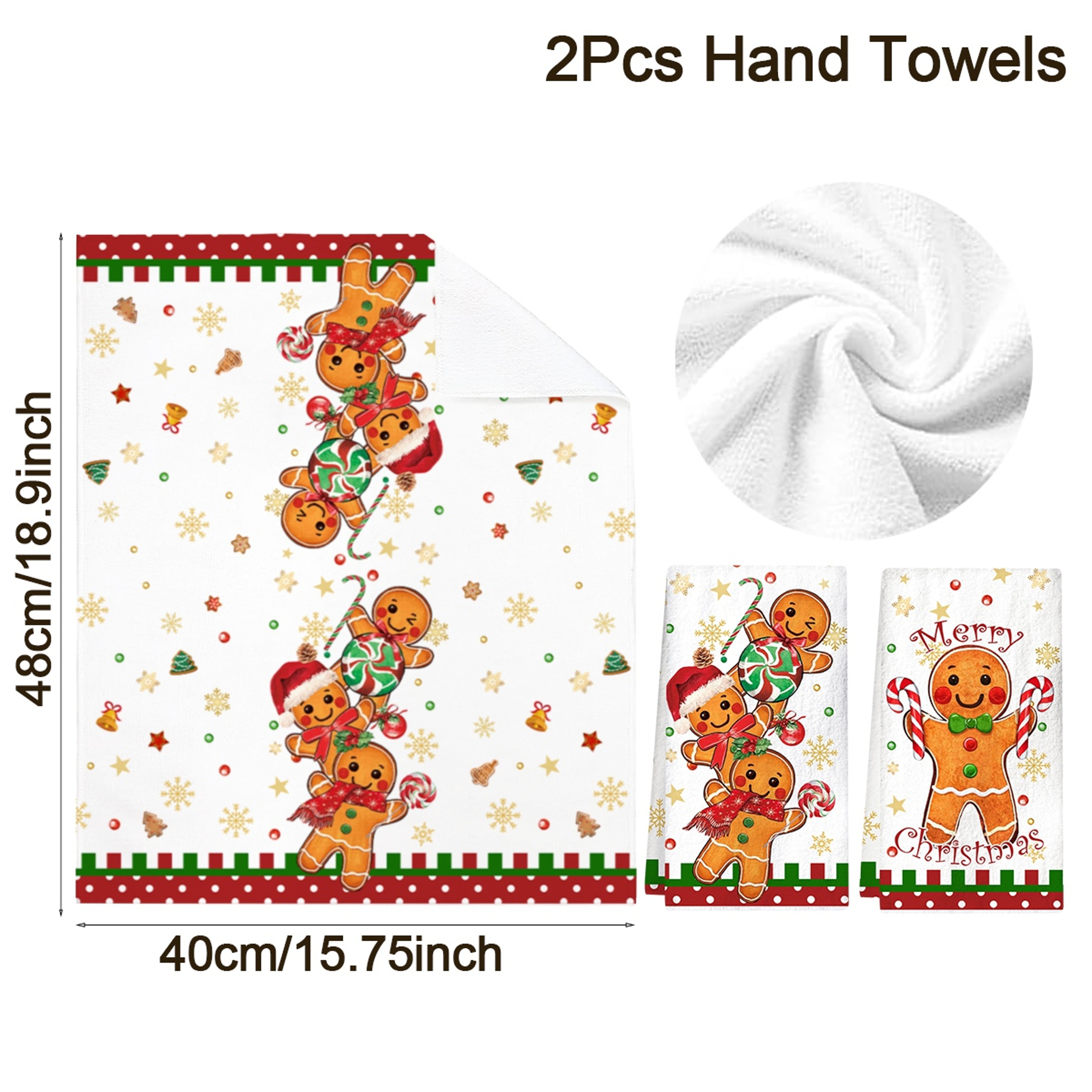 Christmas Kitchen Towels, Xmas Gingerbread Man Dish, Merry Christmas Party Decoration, Towel Navidad New Year – view 7