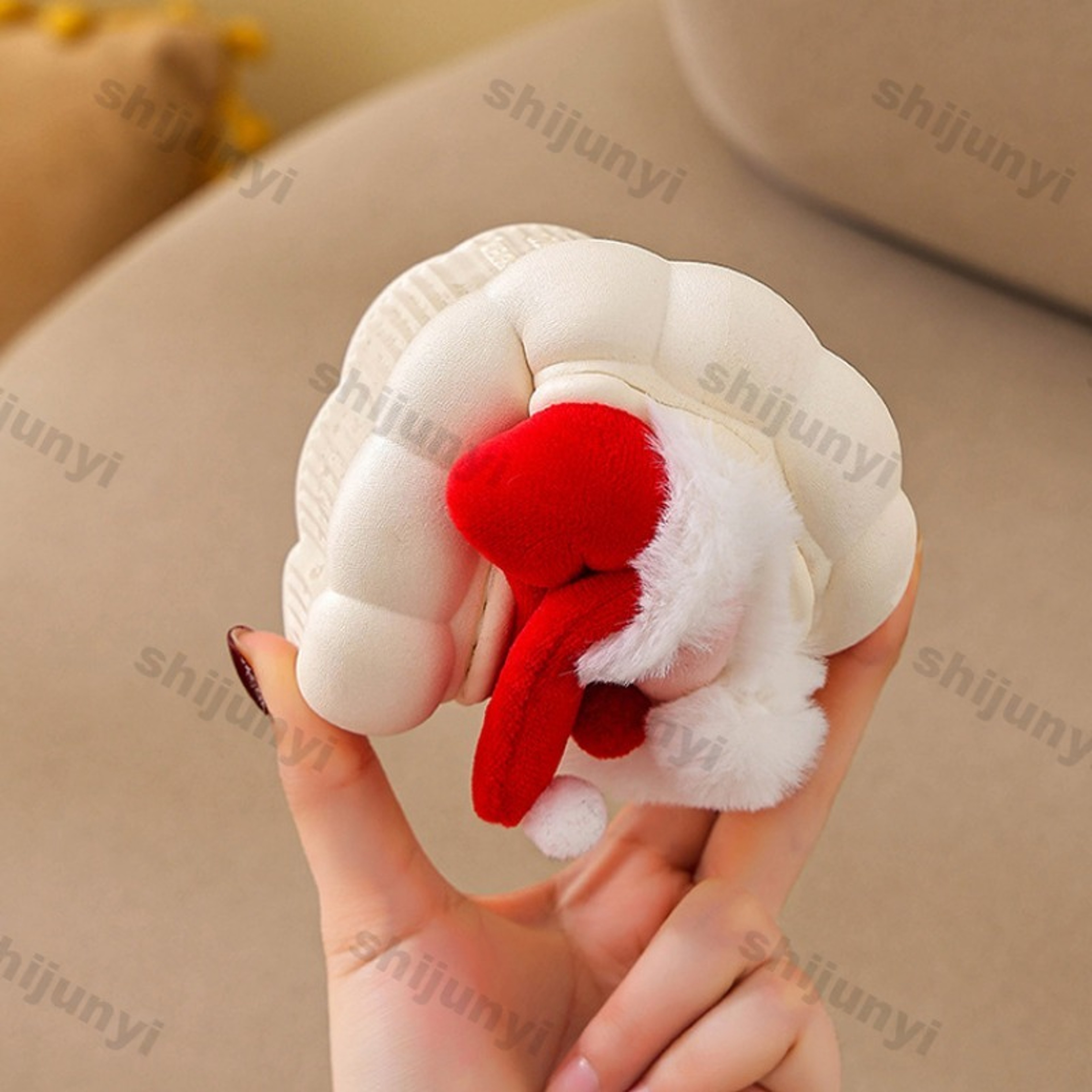 Warm Comfortable Indoor Platform, Christmas Woman Slippers Winter, Cute Santa Claus Floor Shoes Plush, Cartoon House Man – view 5