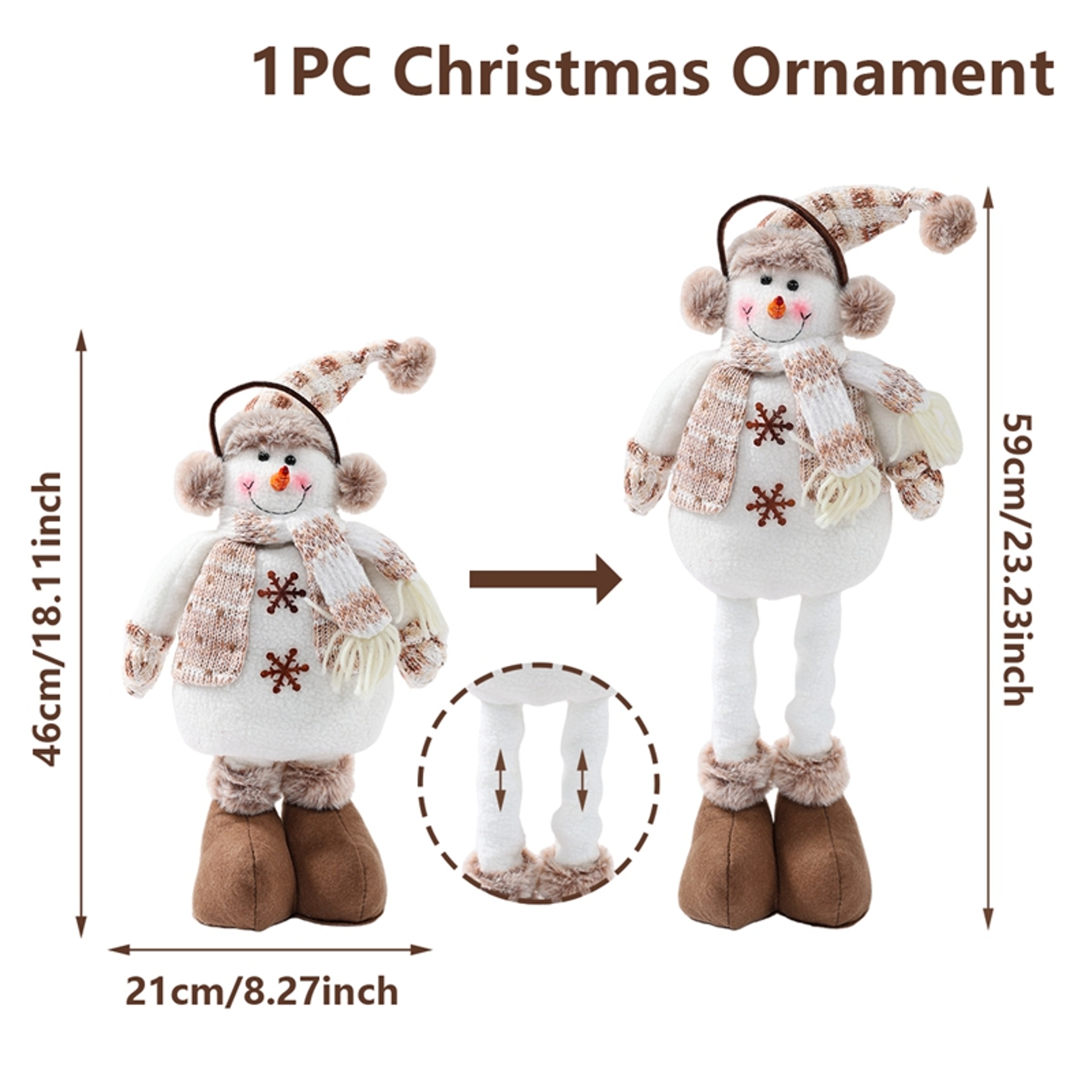 Merry Christmas Snowman Ornament, Party Decoration Kids Xmas, Santa Claus Doll, Navidad Natal, New Year Gift – view 8