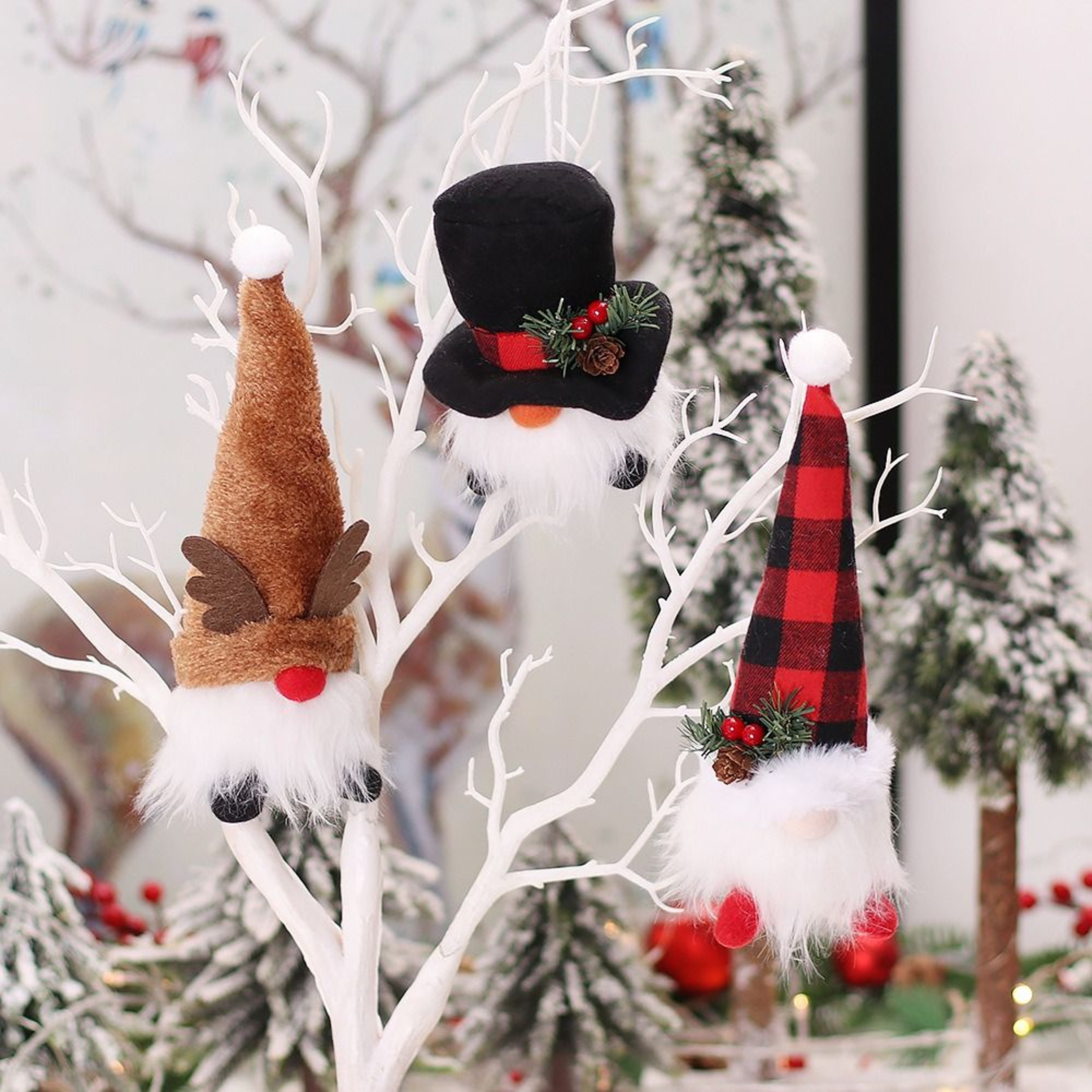 Plush Merry Christmas Gnome Doll, LED Light Elf Santa, Snowman Deer, Faceless Gnomes, Xmas Party Supplies, Home Decor – view 2